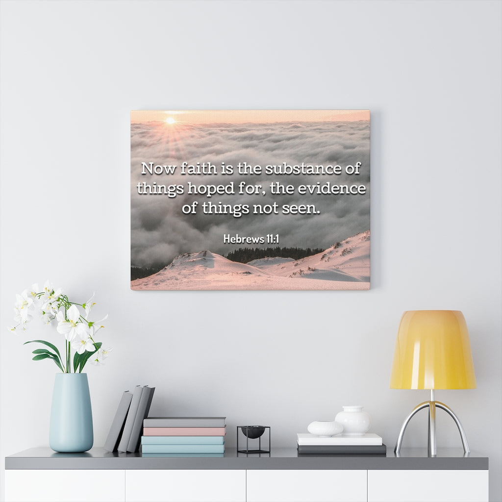 Scripture Walls Faith Hebrews 11:1 Bible Verse Canvas Christian Wall Art Ready to Hang Unframed-Express Your Love Gifts