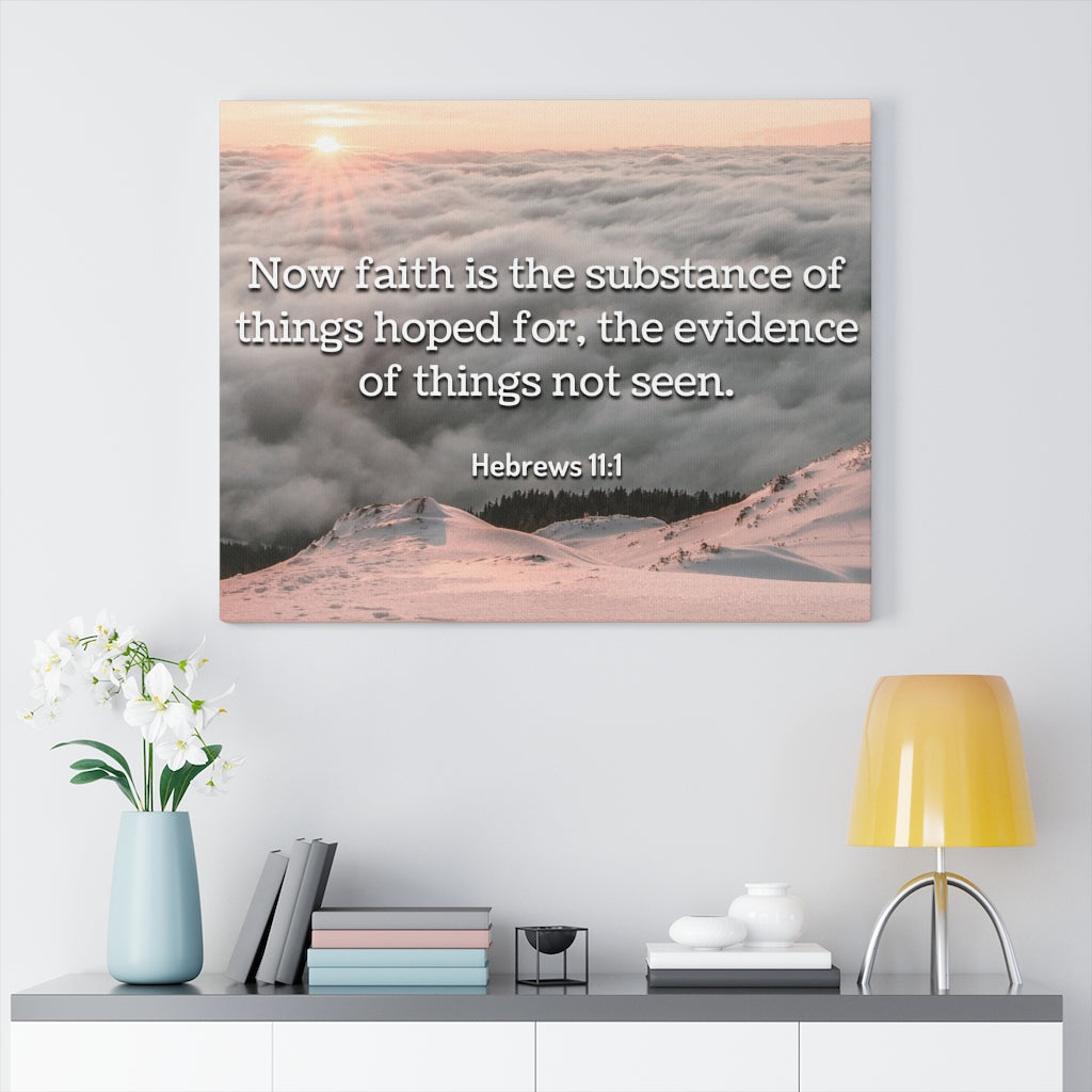 Scripture Walls Faith Hebrews 11:1 Bible Verse Canvas Christian Wall Art Ready to Hang Unframed-Express Your Love Gifts
