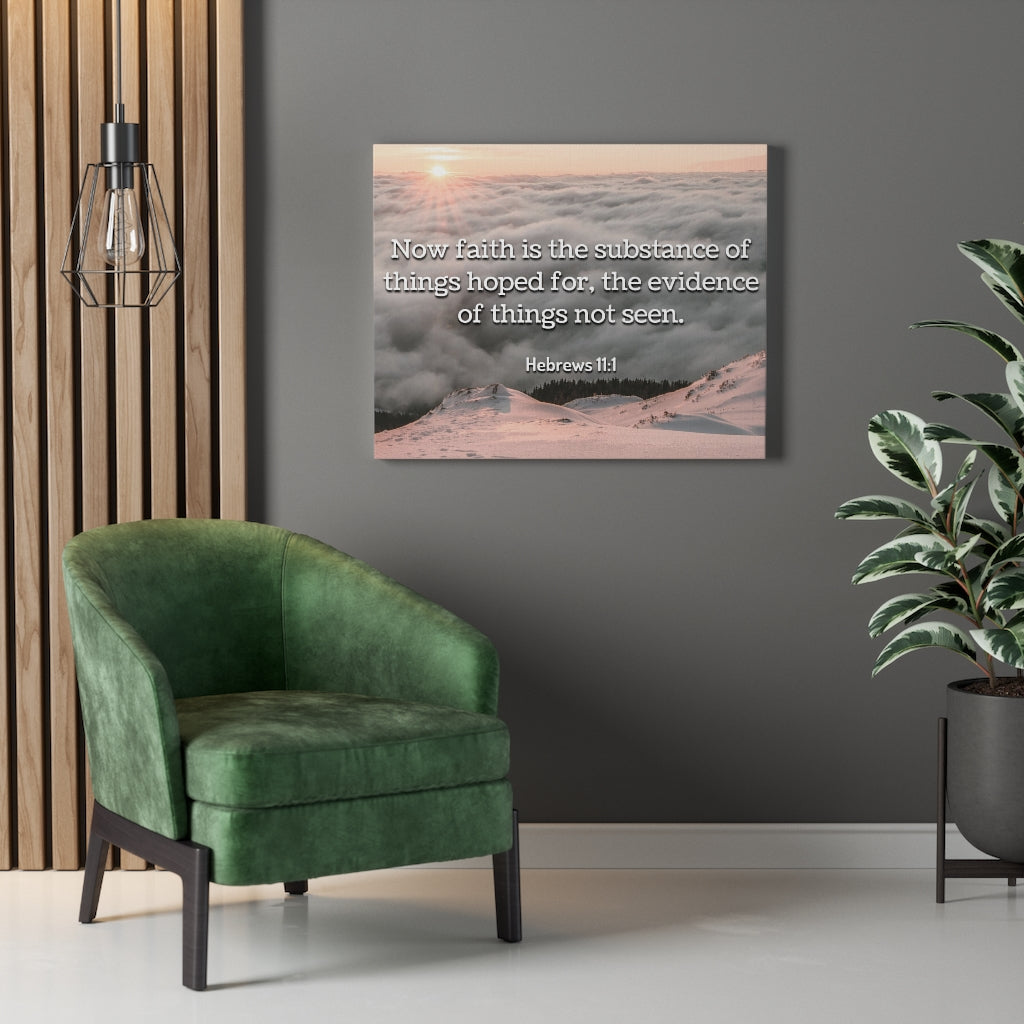 Scripture Walls Faith Hebrews 11:1 Bible Verse Canvas Christian Wall Art Ready to Hang Unframed-Express Your Love Gifts