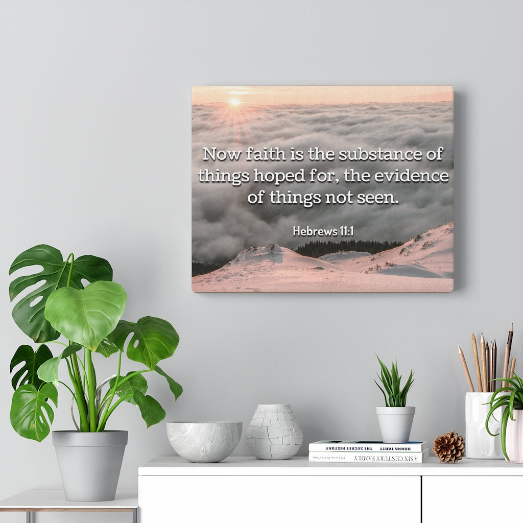 Scripture Walls Faith Hebrews 11:1 Bible Verse Canvas Christian Wall Art Ready to Hang Unframed-Express Your Love Gifts