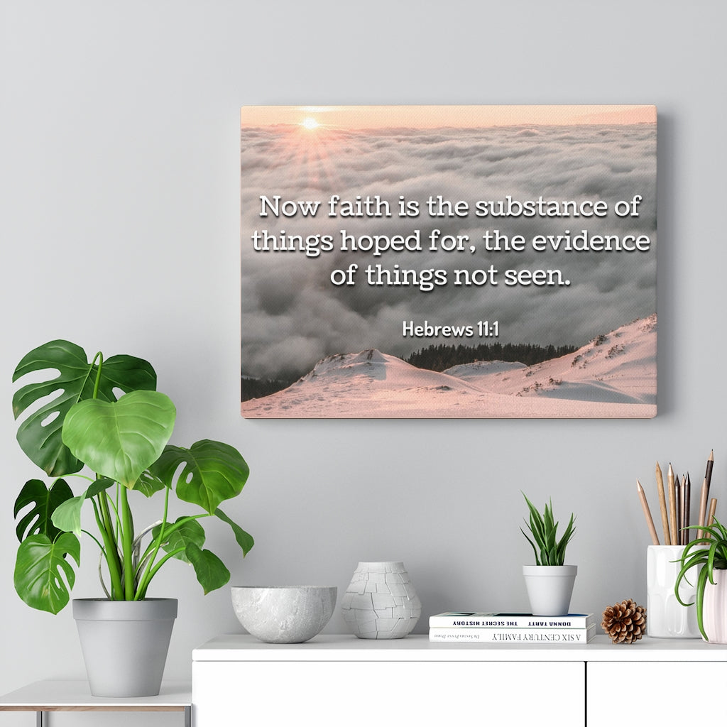 Scripture Walls Faith Hebrews 11:1 Bible Verse Canvas Christian Wall Art Ready to Hang Unframed-Express Your Love Gifts