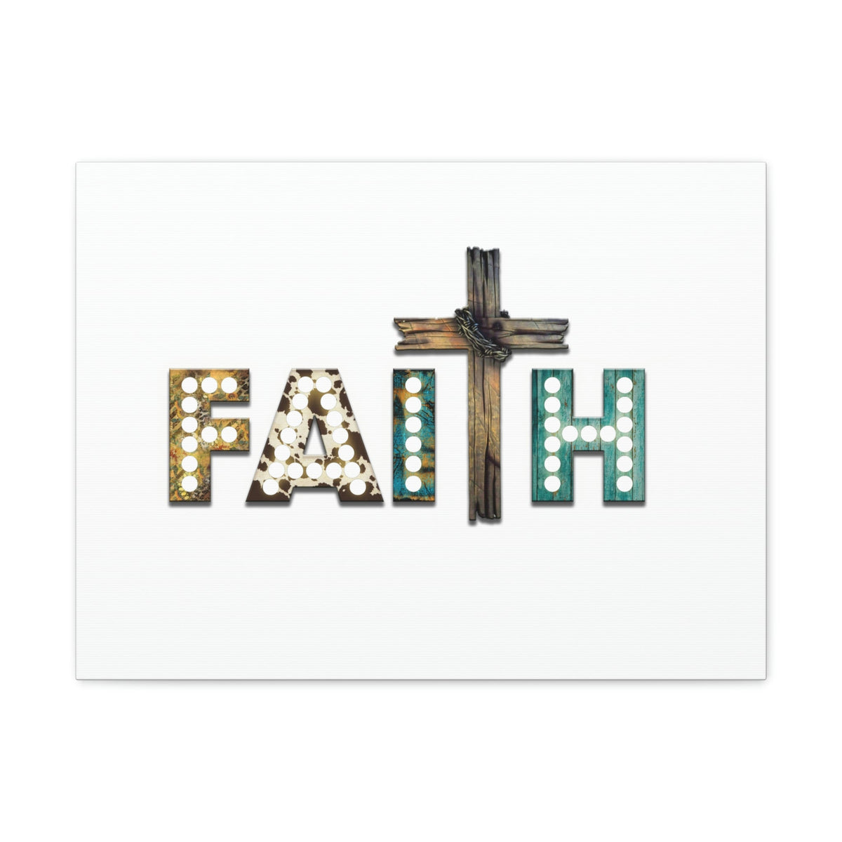 Scripture Walls Faith Hebrews 11:1 Cross Lights Christian Wall Art Bible Verse Print Ready to Hang Unframed-Express Your Love Gifts