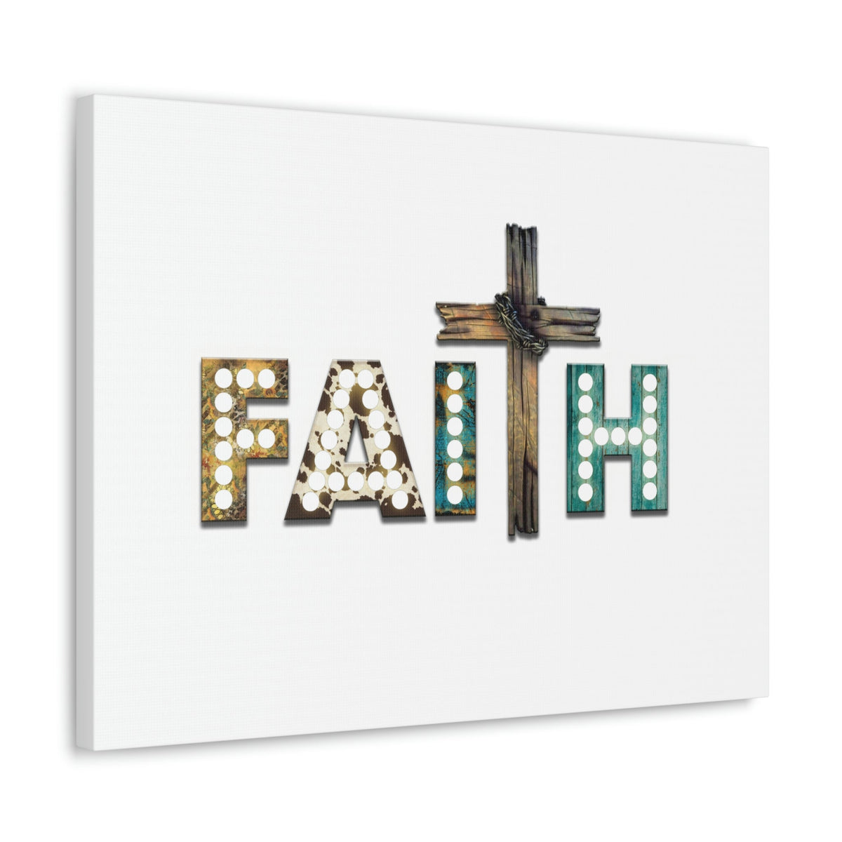 Scripture Walls Faith Hebrews 11:1 Cross Lights Christian Wall Art Bible Verse Print Ready to Hang Unframed-Express Your Love Gifts