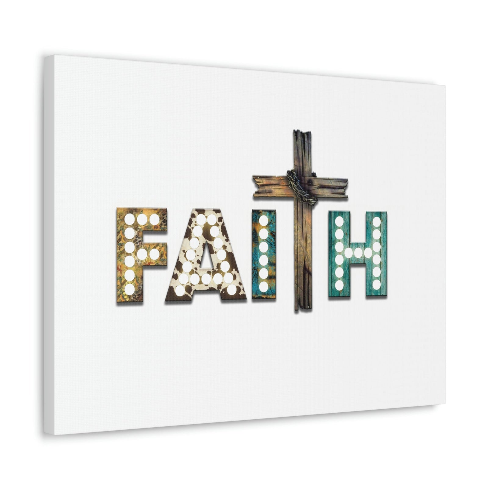 Scripture Walls Faith Hebrews 11:1 Cross Lights Christian Wall Art Bible Verse Print Ready to Hang Unframed-Express Your Love Gifts