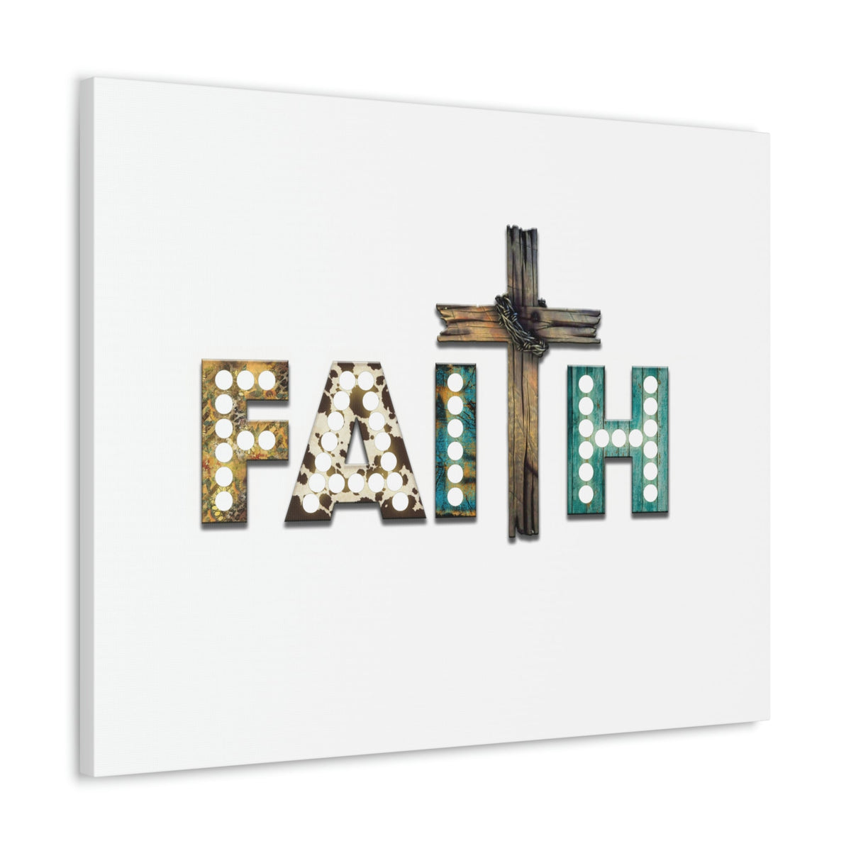 Scripture Walls Faith Hebrews 11:1 Cross Lights Christian Wall Art Bible Verse Print Ready to Hang Unframed-Express Your Love Gifts