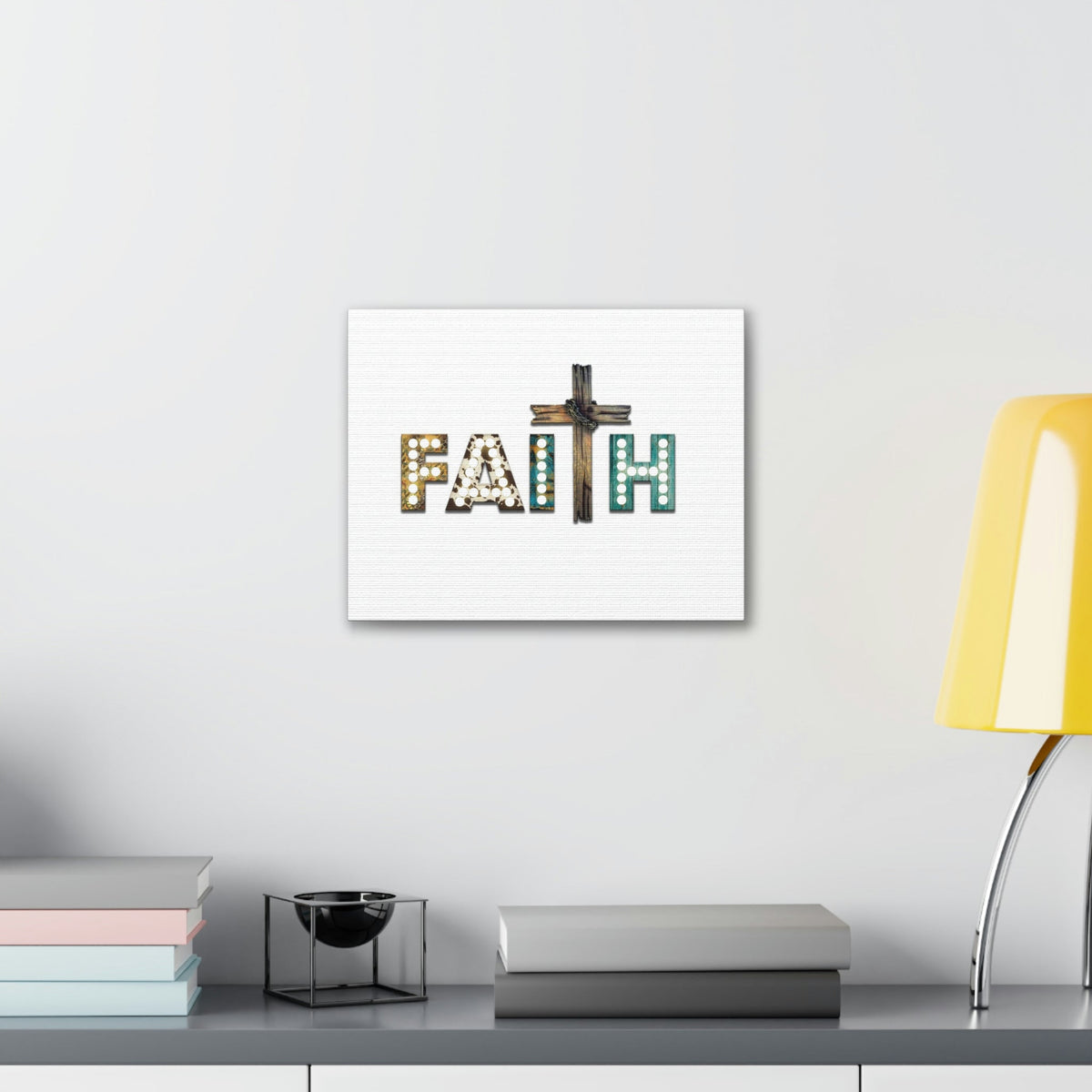 Scripture Walls Faith Hebrews 11:1 Cross Lights Christian Wall Art Bible Verse Print Ready to Hang Unframed-Express Your Love Gifts