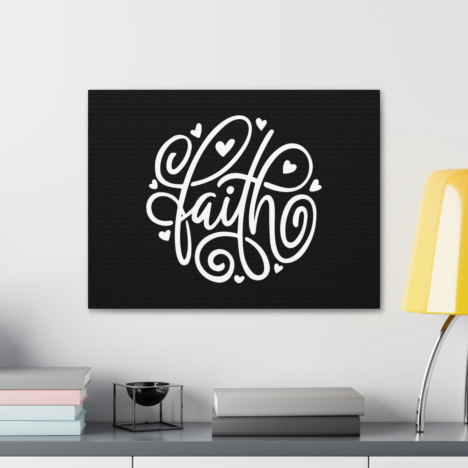 Scripture Walls Faith Hebrews 11:6 Hearts White Christian Wall Art Bible Verse Print Ready to Hang Unframed-Express Your Love Gifts