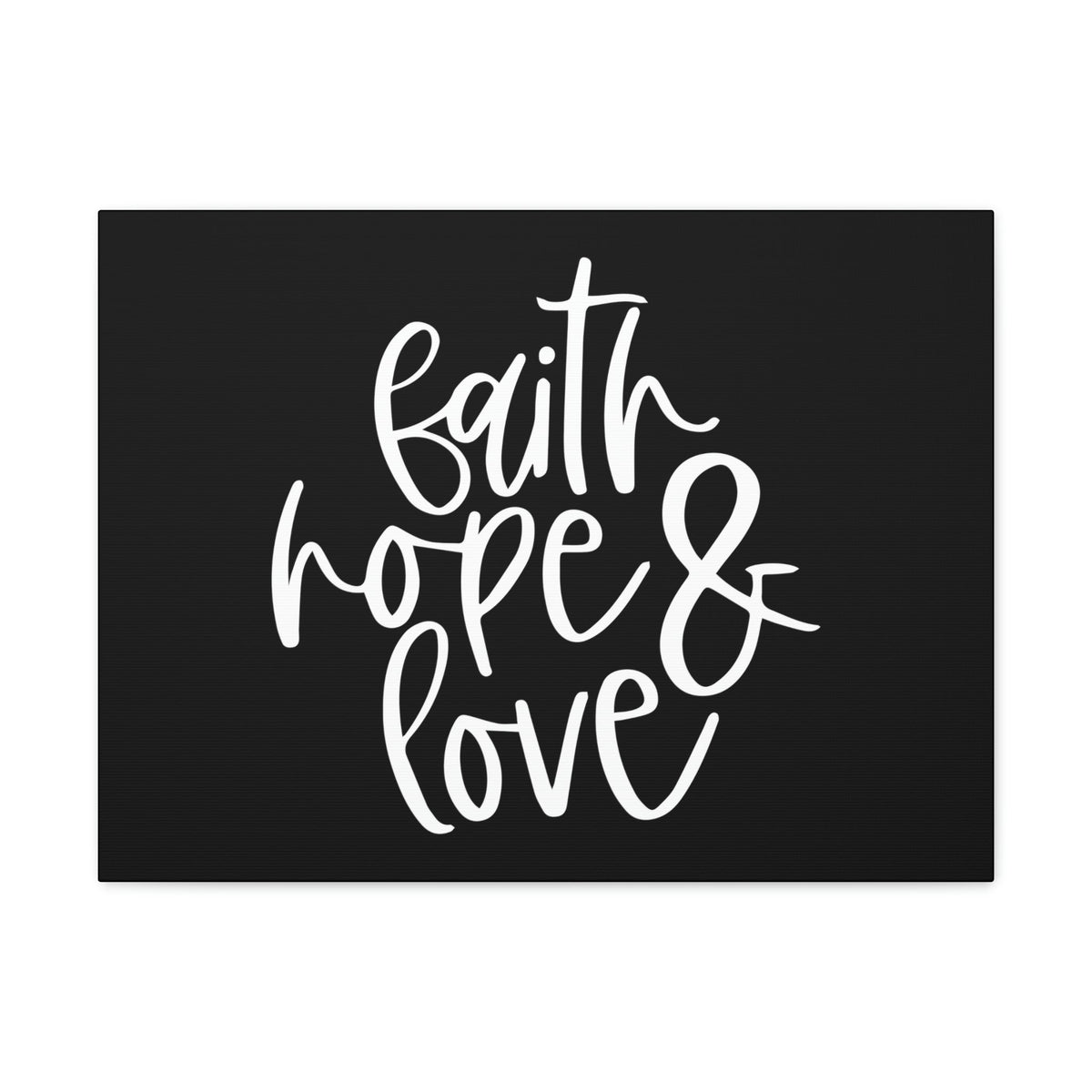 Scripture Walls Faith, Hope & Love 1 Corinthians 13:13 Black Christian Wall Art Bible Verse Print Ready to Hang Unframed-Express Your Love Gifts