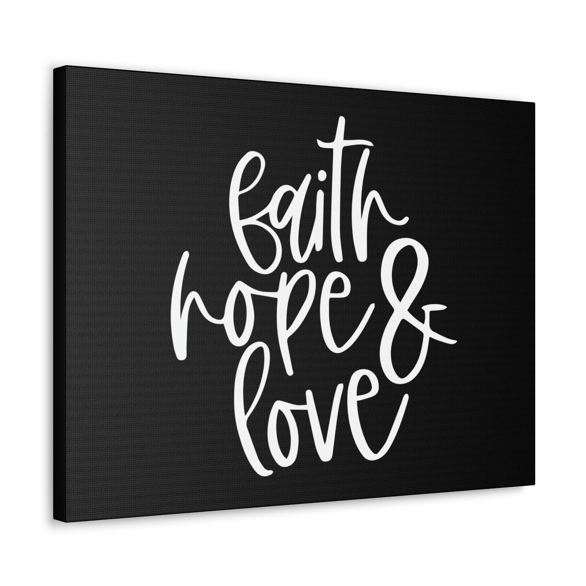 Scripture Walls Faith, Hope & Love 1 Corinthians 13:13 Black Christian Wall Art Bible Verse Print Ready to Hang Unframed-Express Your Love Gifts