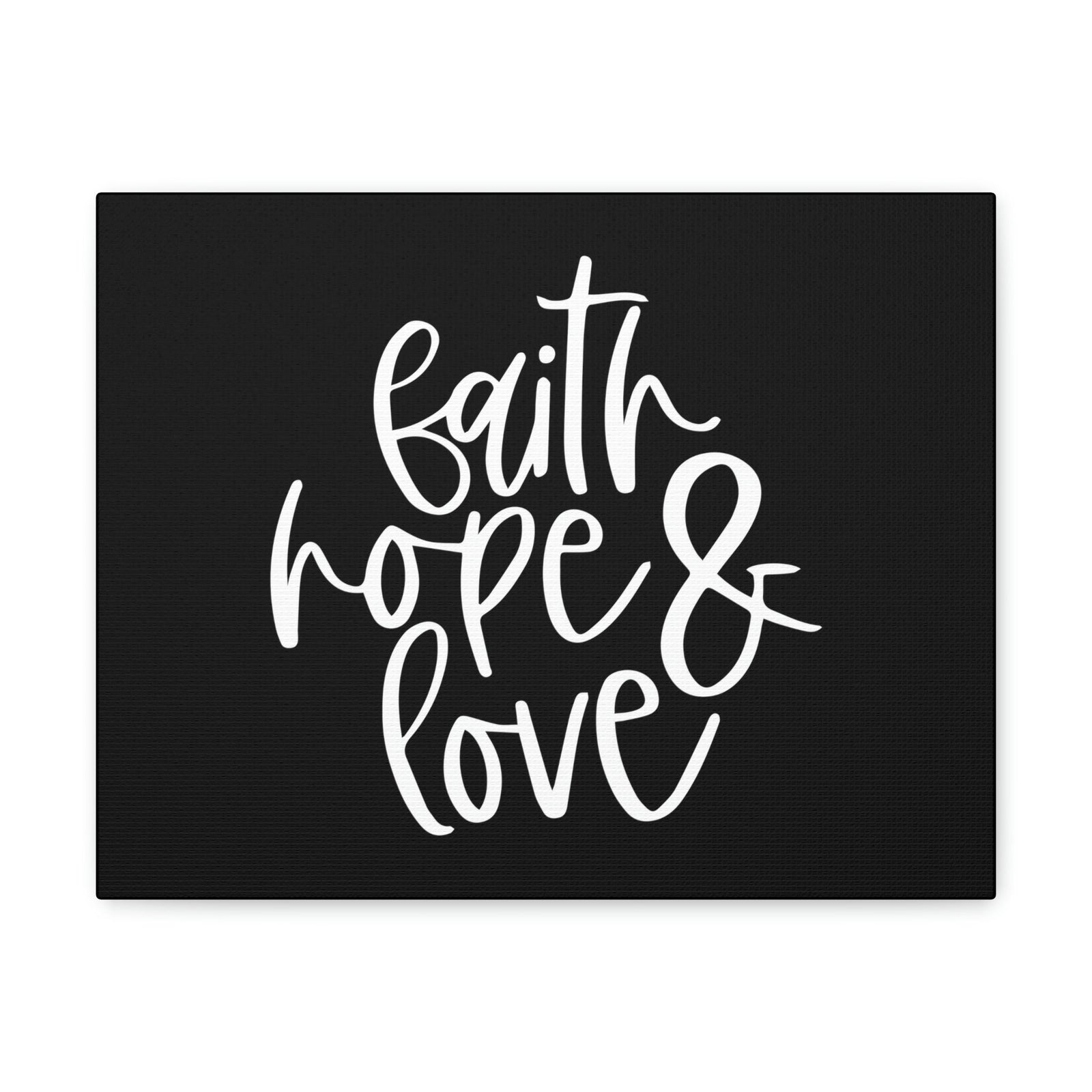 Scripture Walls Faith, Hope & Love 1 Corinthians 13:13 Black Christian Wall Art Bible Verse Print Ready to Hang Unframed-Express Your Love Gifts