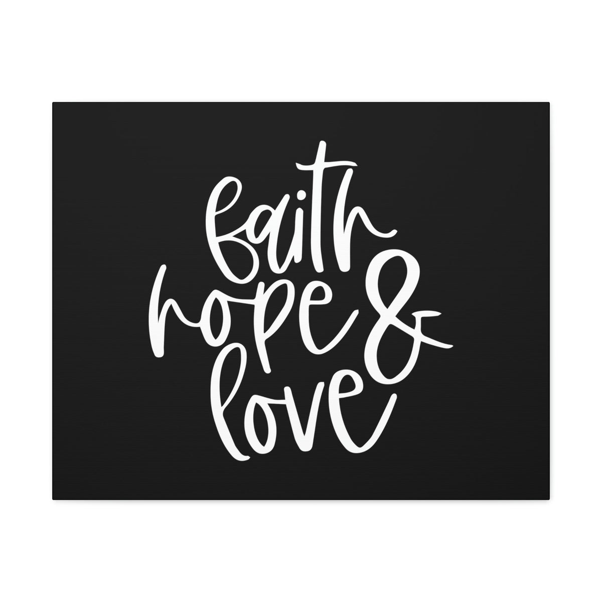 Scripture Walls Faith, Hope & Love 1 Corinthians 13:13 Black Christian Wall Art Bible Verse Print Ready to Hang Unframed-Express Your Love Gifts