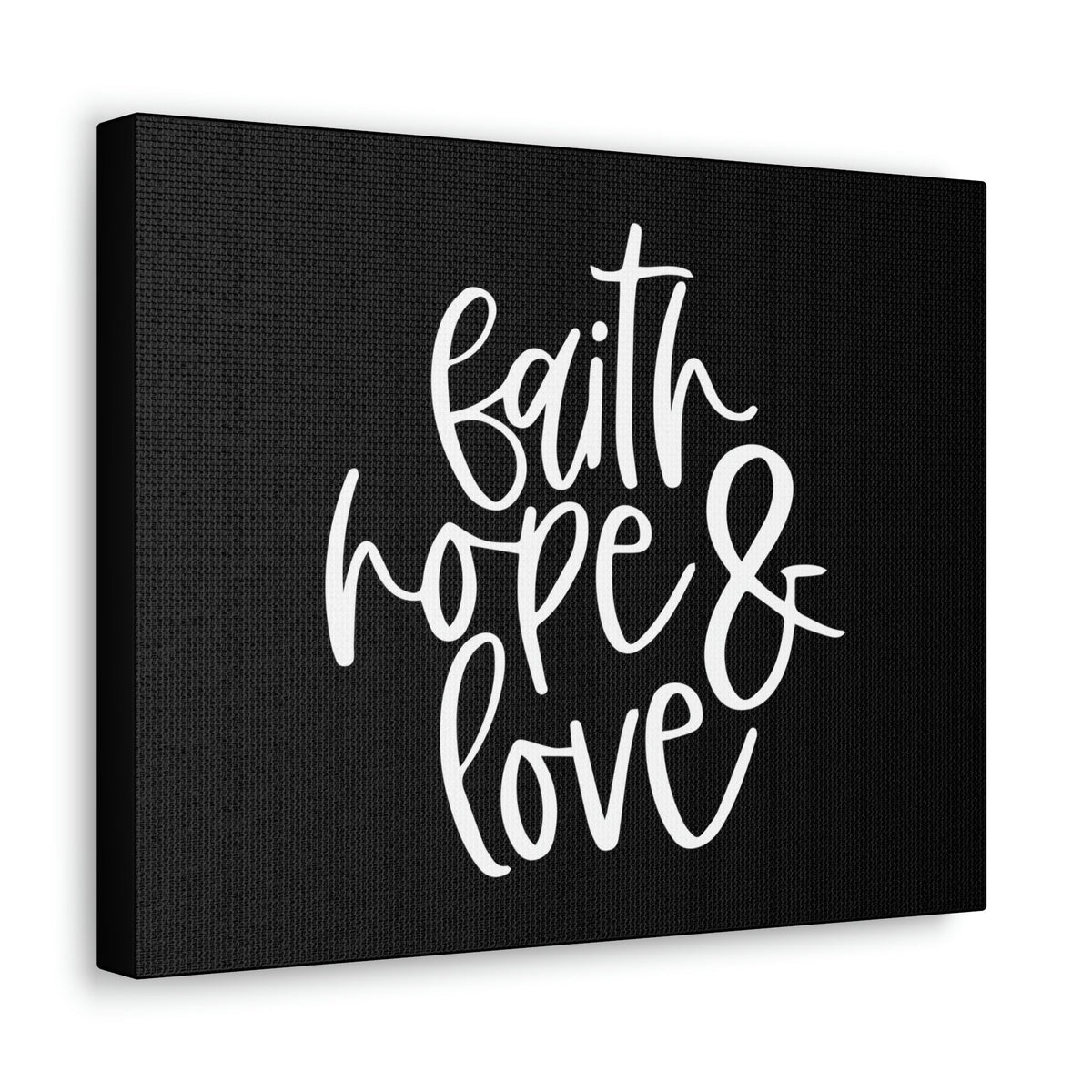 Scripture Walls Faith, Hope & Love 1 Corinthians 13:13 Black Christian Wall Art Bible Verse Print Ready to Hang Unframed-Express Your Love Gifts