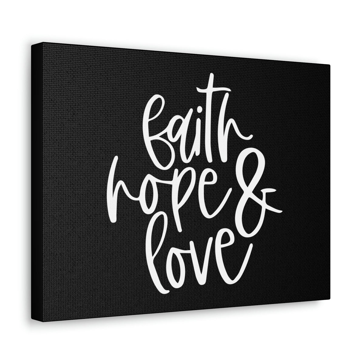 Scripture Walls Faith, Hope & Love 1 Corinthians 13:13 Black Christian Wall Art Bible Verse Print Ready to Hang Unframed-Express Your Love Gifts