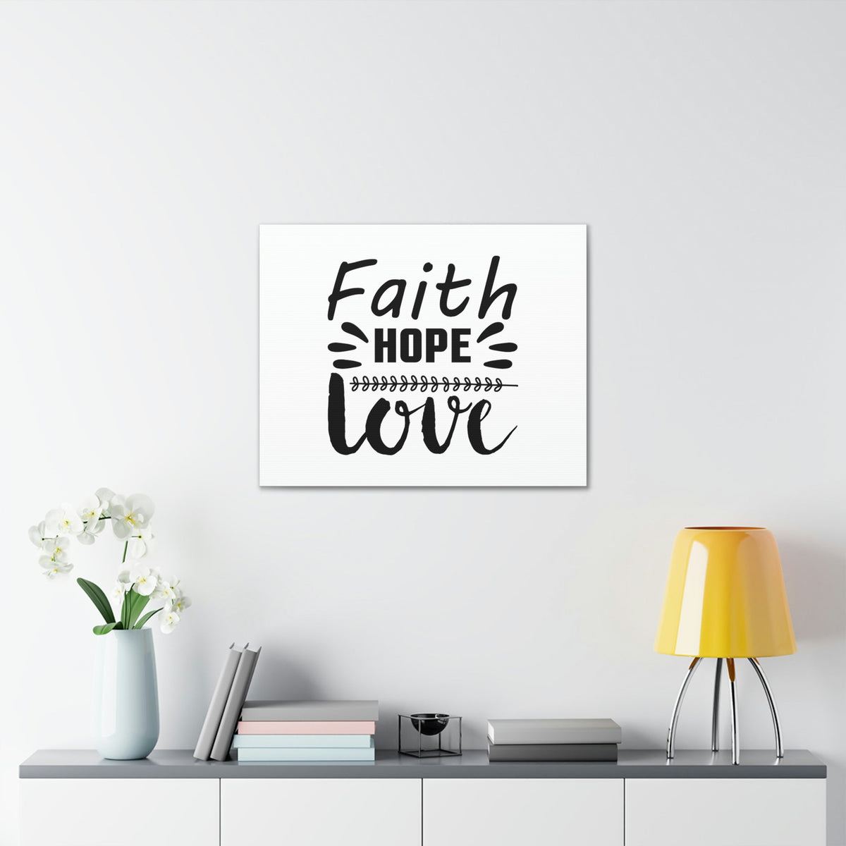 Scripture Walls Faith, Hope, And Love 1 Corinthians 13:13 Christian Wall Art Bible Verse Print Ready to Hang Unframed-Express Your Love Gifts