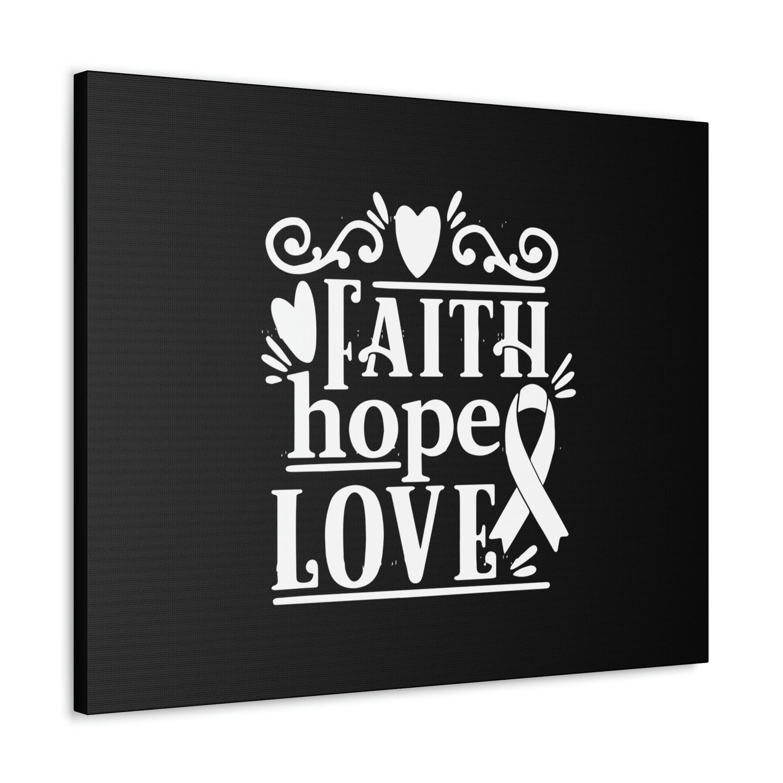 Scripture Walls Faith, Hope And Love 1 Corinthians 13:13 Ribbon & Heart Christian Wall Art Bible Verse Print Ready to Hang Unframed-Express Your Love Gifts