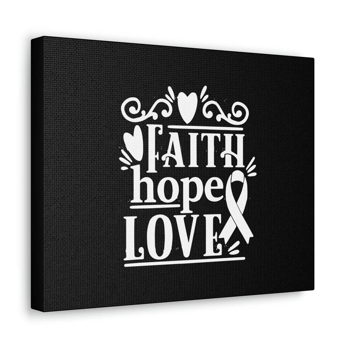 Scripture Walls Faith, Hope And Love 1 Corinthians 13:13 Ribbon & Heart Christian Wall Art Bible Verse Print Ready to Hang Unframed-Express Your Love Gifts