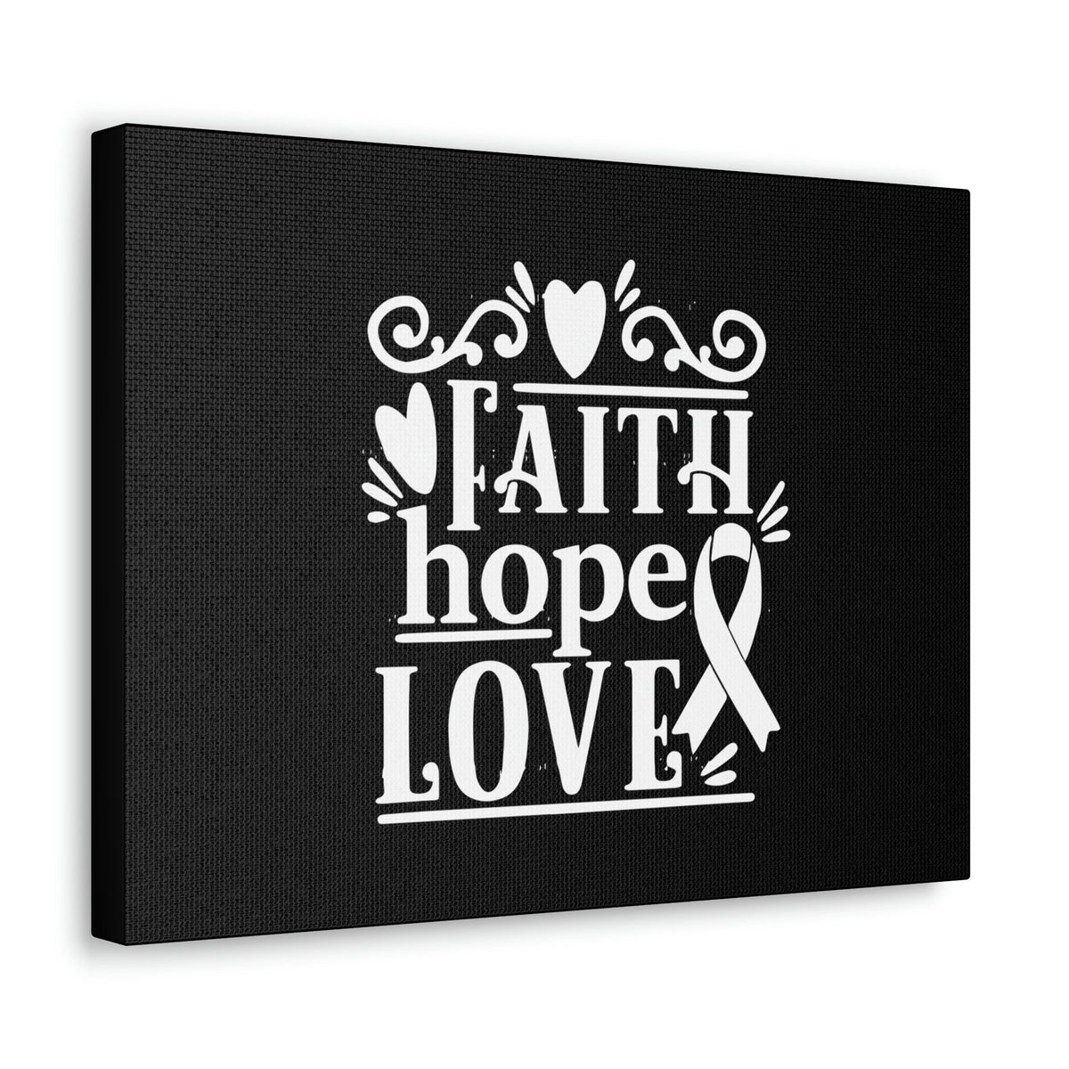 Scripture Walls Faith, Hope And Love 1 Corinthians 13:13 Ribbon & Heart Christian Wall Art Bible Verse Print Ready to Hang Unframed-Express Your Love Gifts