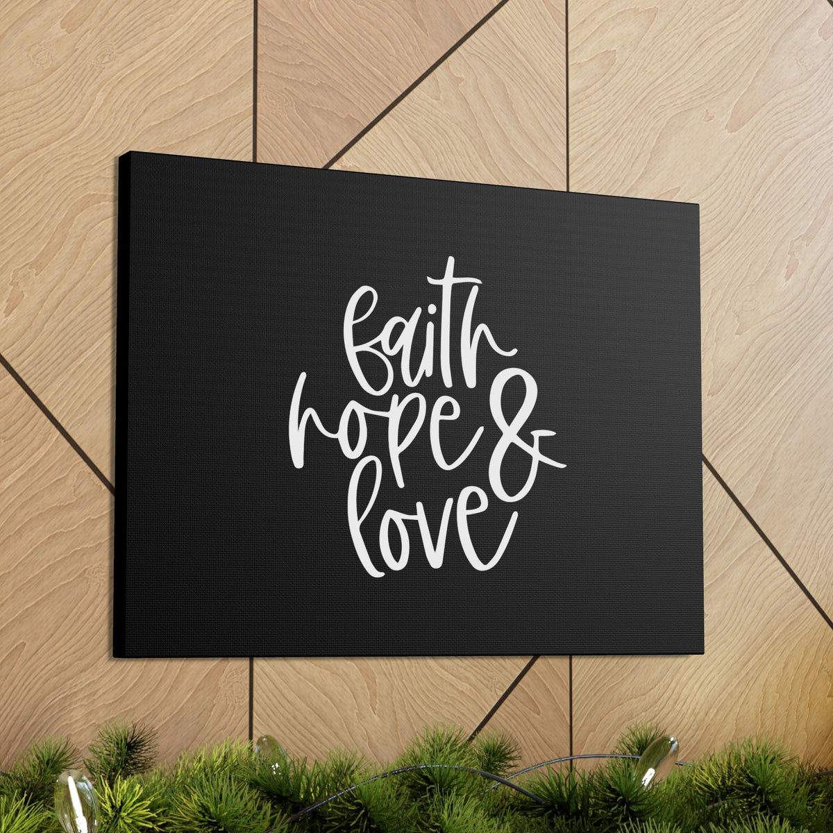Scripture Walls Faith, Hope And Love 1 Corinthians 13:13 White Christian Wall Art Bible Verse Print Ready to Hang Unframed-Express Your Love Gifts