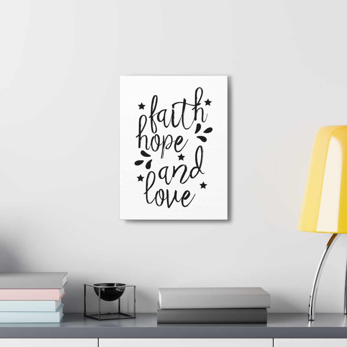 Scripture Walls Faith Hope And Love Ephesians 3:17 Christian Wall Art Print Ready to Hang Unframed-Express Your Love Gifts