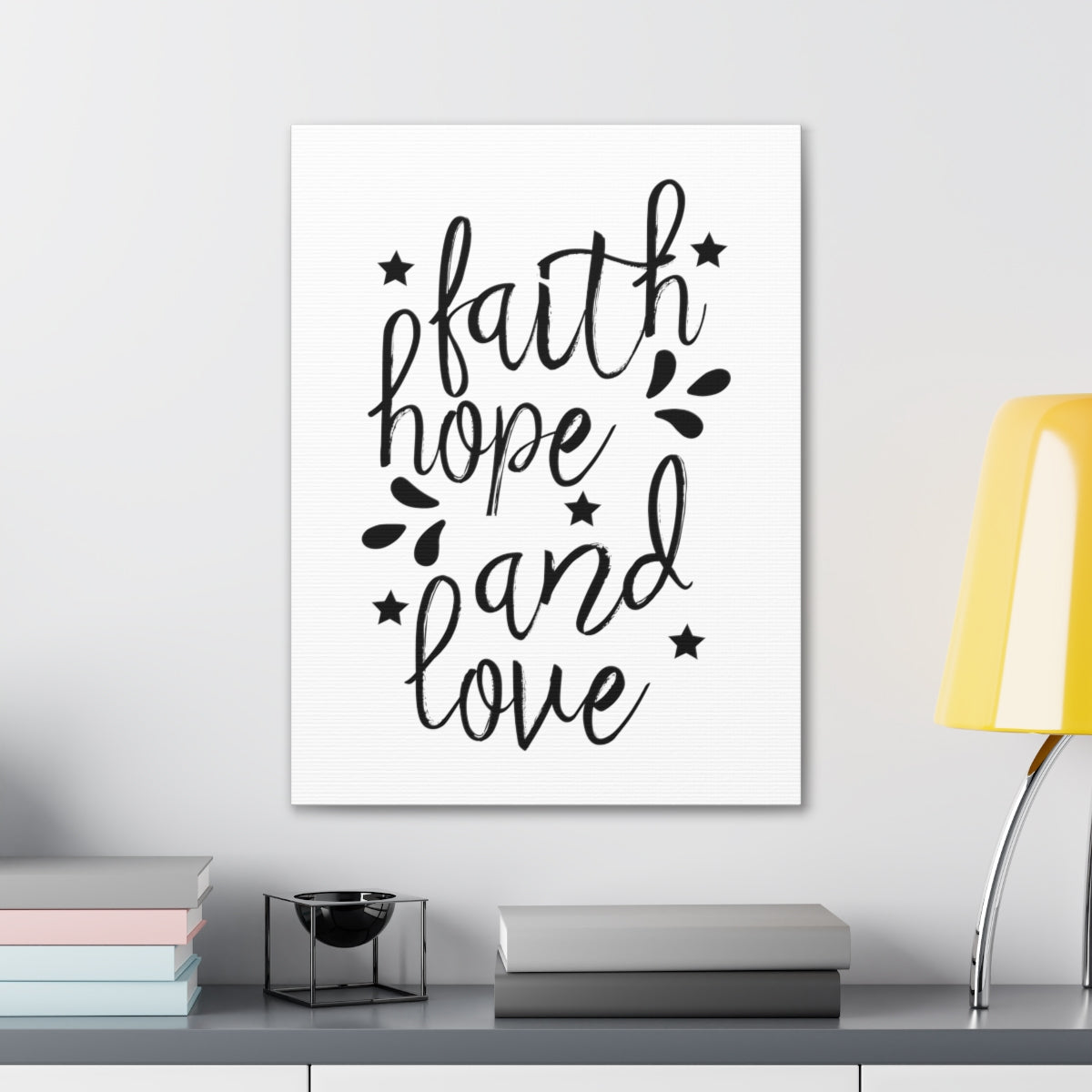 Scripture Walls Faith Hope And Love Ephesians 3:17 Christian Wall Art Print Ready to Hang Unframed-Express Your Love Gifts