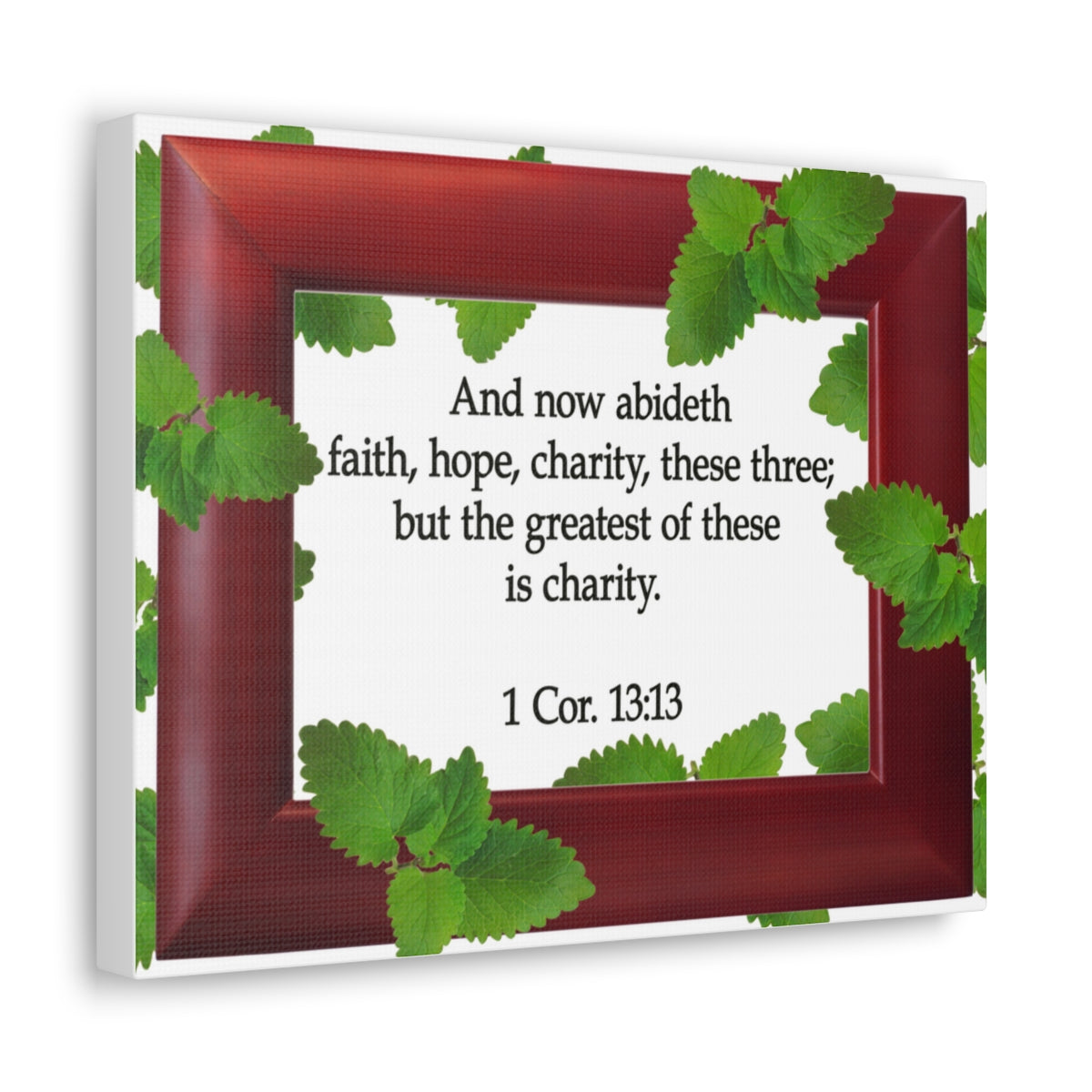 Scripture Walls Faith Hope Charity 1 Corinthians 13:13 Bible Verse Canvas Christian Wall Art Bible Verse Print Ready To Hang Unframed-Express Your Love Gifts