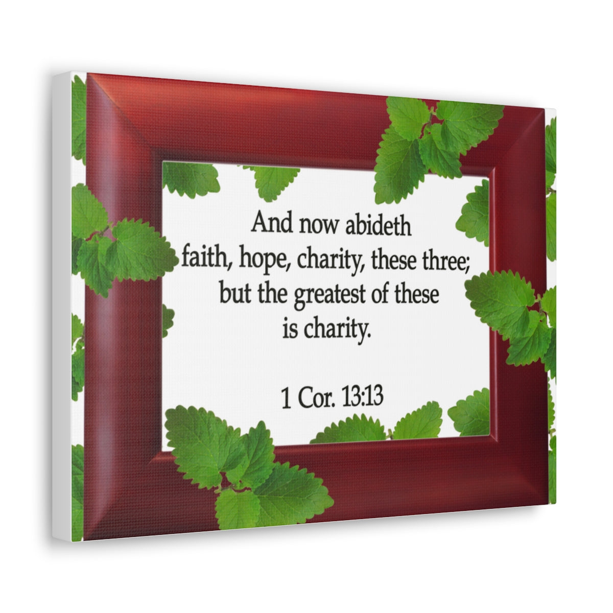 Scripture Walls Faith Hope Charity 1 Corinthians 13:13 Bible Verse Canvas Christian Wall Art Bible Verse Print Ready To Hang Unframed-Express Your Love Gifts