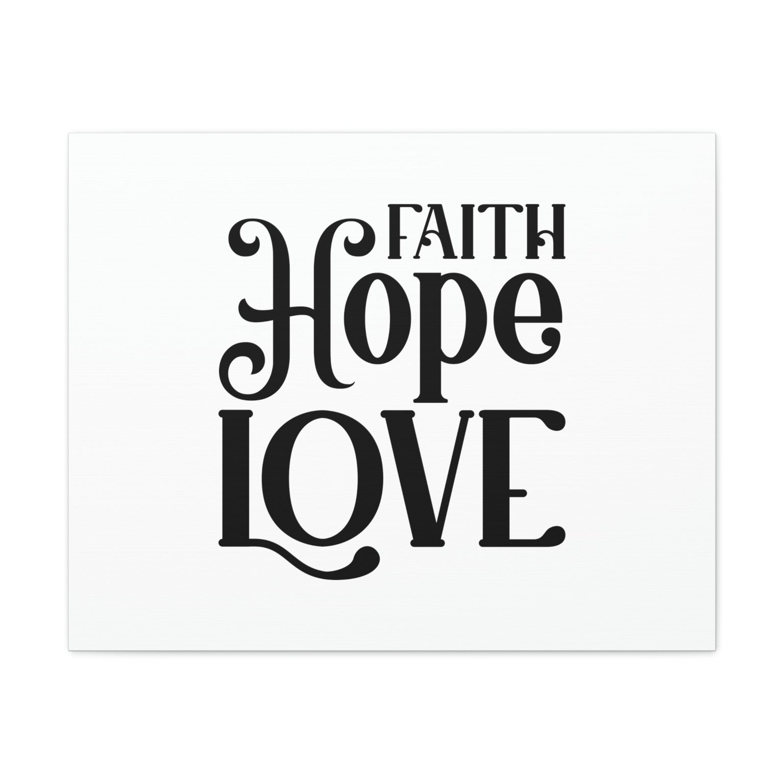 Scripture Walls Faith, Hope, Love 1 Corinthians 13:13 Christian Wall Art Bible Verse Print Ready to Hang Unframed-Express Your Love Gifts