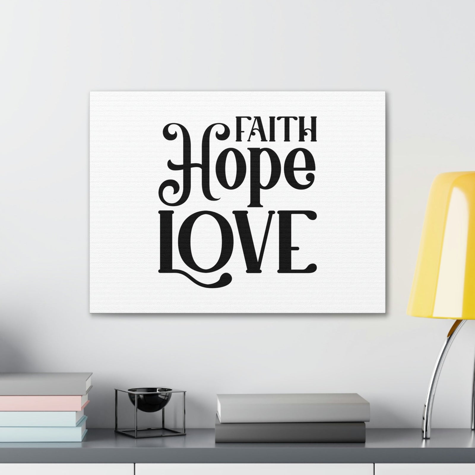 Scripture Walls Faith, Hope, Love 1 Corinthians 13:13 Christian Wall Art Bible Verse Print Ready to Hang Unframed-Express Your Love Gifts