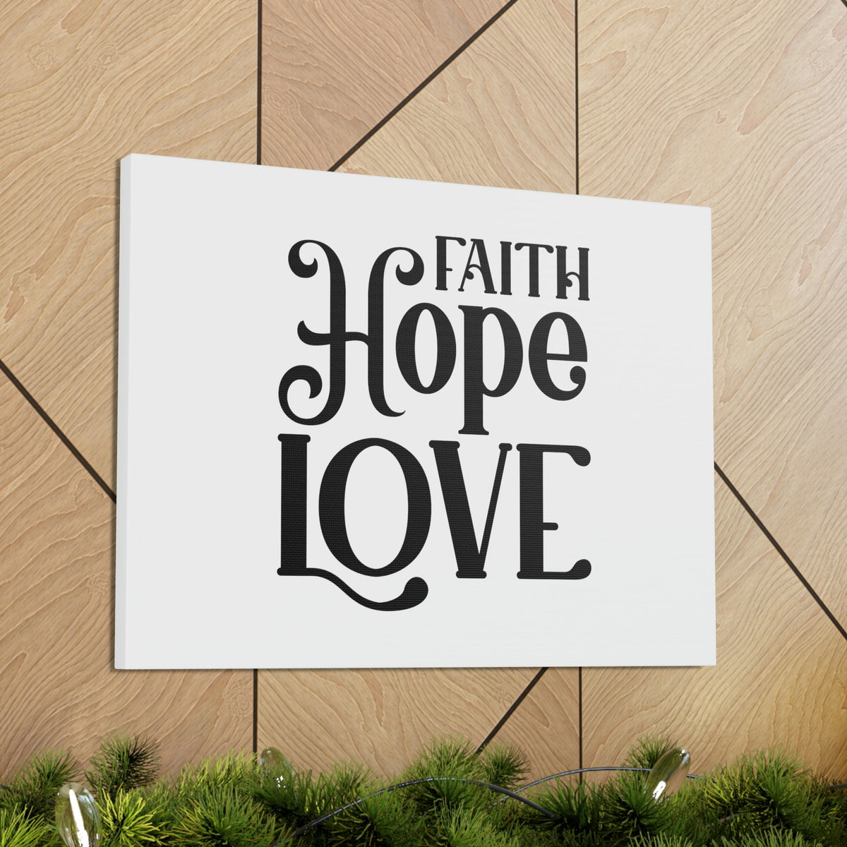 Scripture Walls Faith, Hope, Love 1 Corinthians 13:13 Christian Wall Art Bible Verse Print Ready to Hang Unframed-Express Your Love Gifts