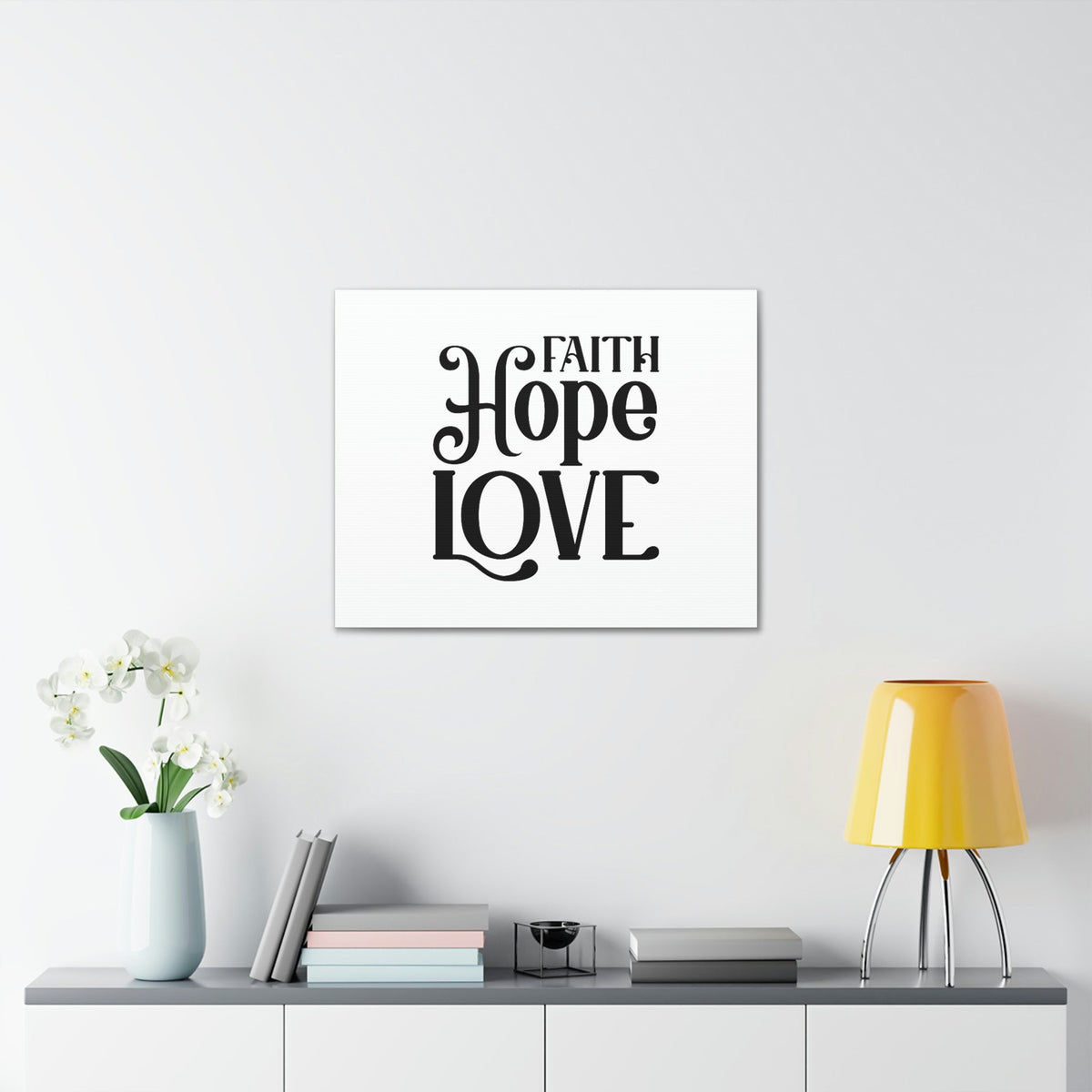 Scripture Walls Faith, Hope, Love 1 Corinthians 13:13 Christian Wall Art Bible Verse Print Ready to Hang Unframed-Express Your Love Gifts