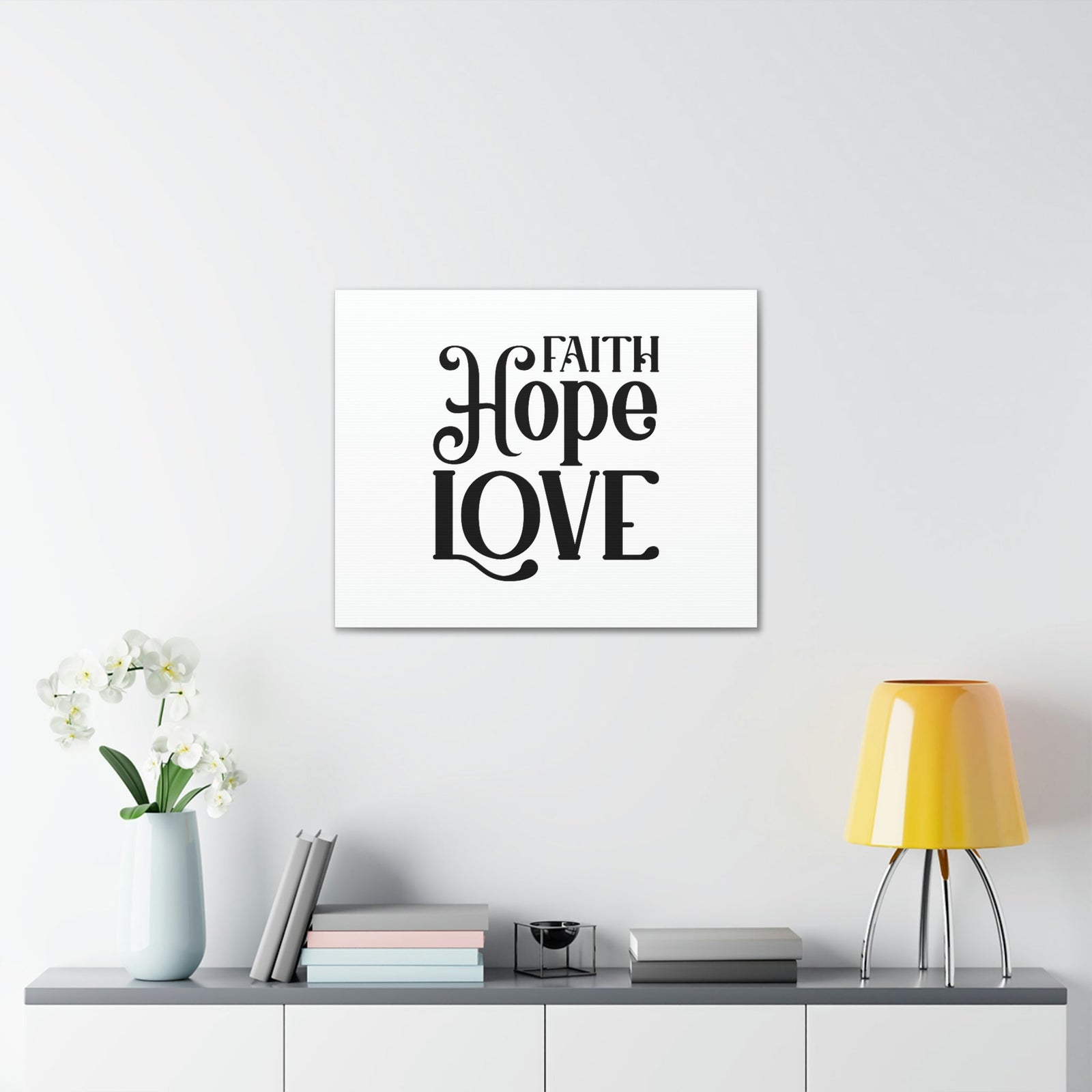 Scripture Walls Faith, Hope, Love 1 Corinthians 13:13 Christian Wall Art Bible Verse Print Ready to Hang Unframed-Express Your Love Gifts