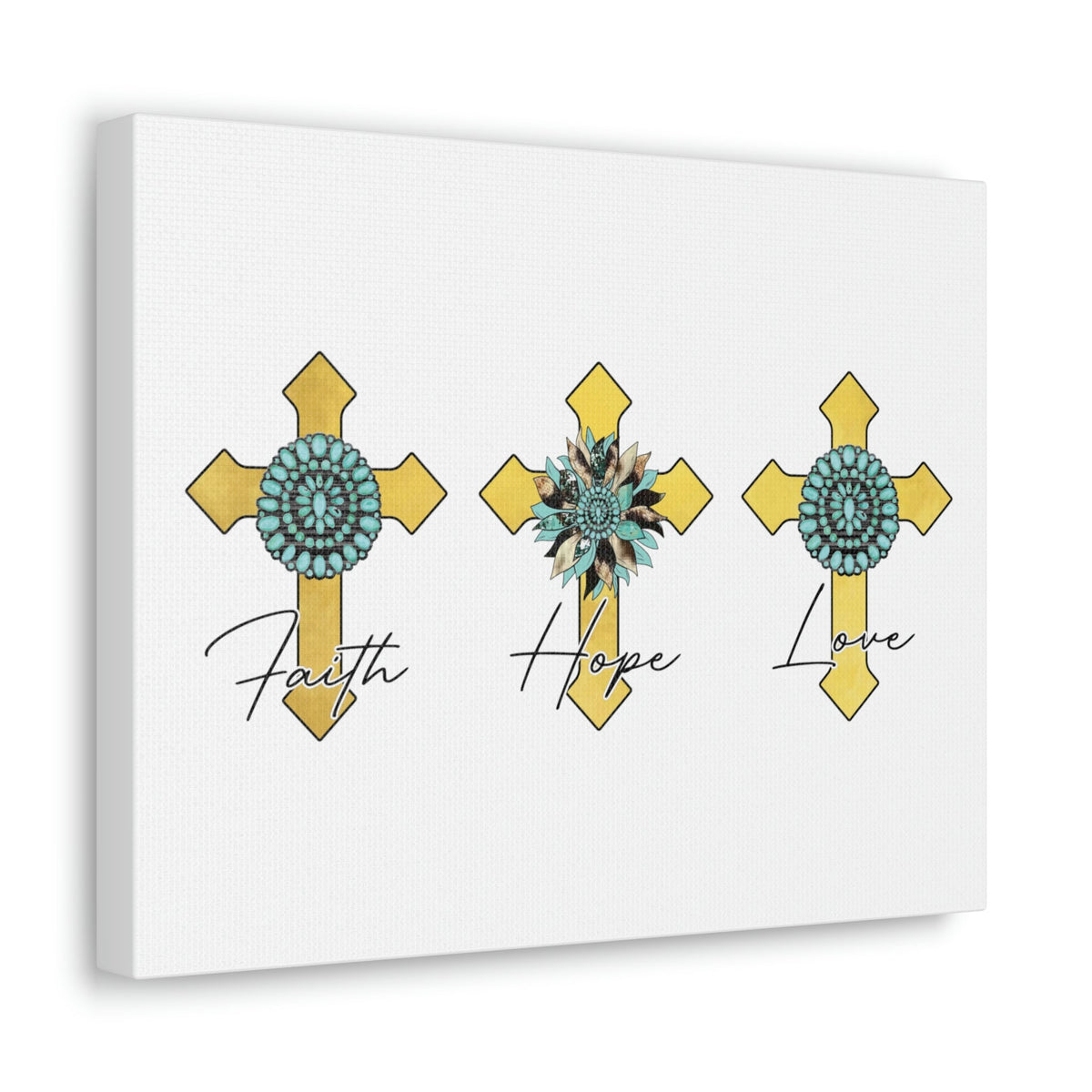 Scripture Walls Faith, Hope, Love 1 Corinthians 13:13 Crosses Christian Wall Art Bible Verse Print Ready to Hang Unframed-Express Your Love Gifts