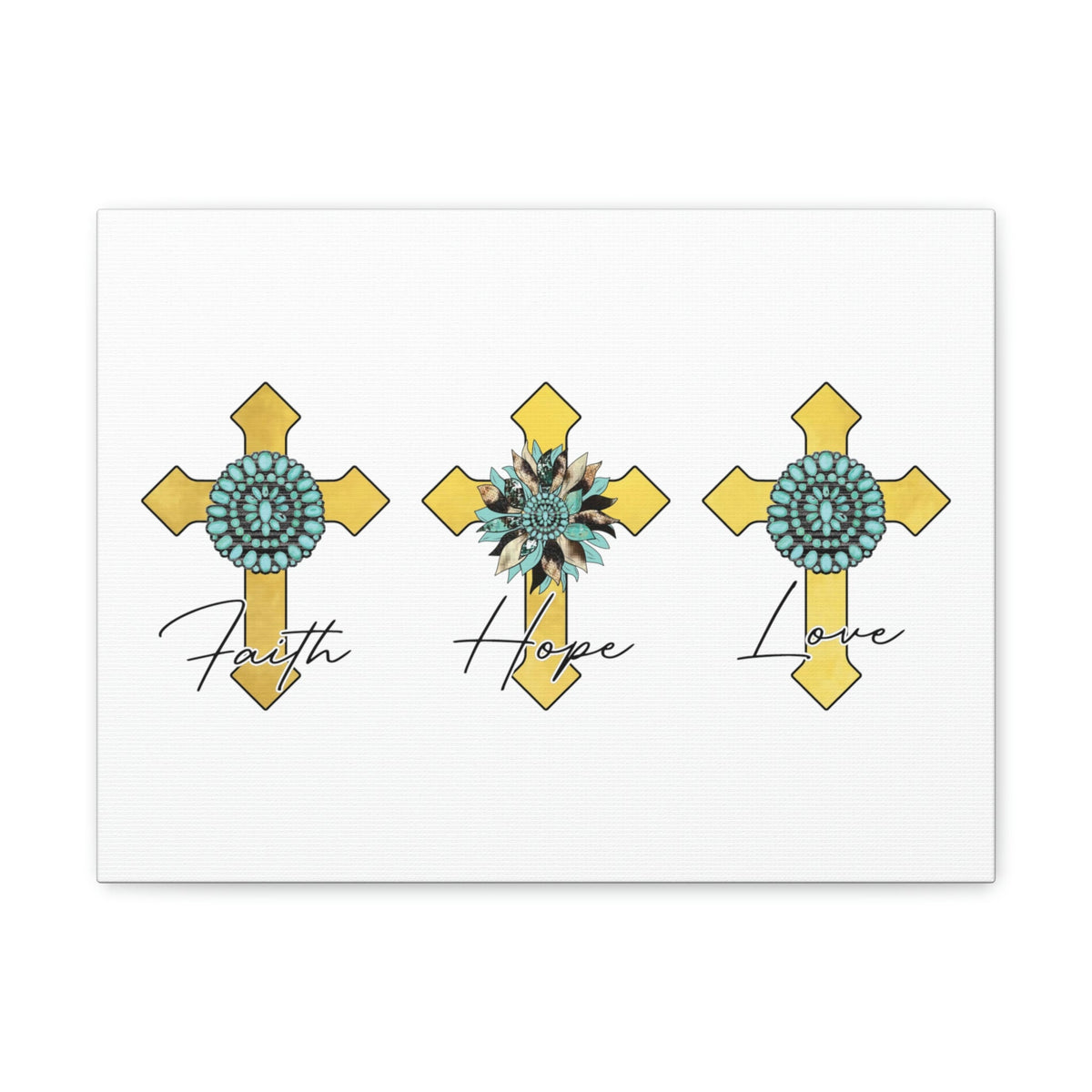 Scripture Walls Faith, Hope, Love 1 Corinthians 13:13 Crosses Christian Wall Art Bible Verse Print Ready to Hang Unframed-Express Your Love Gifts