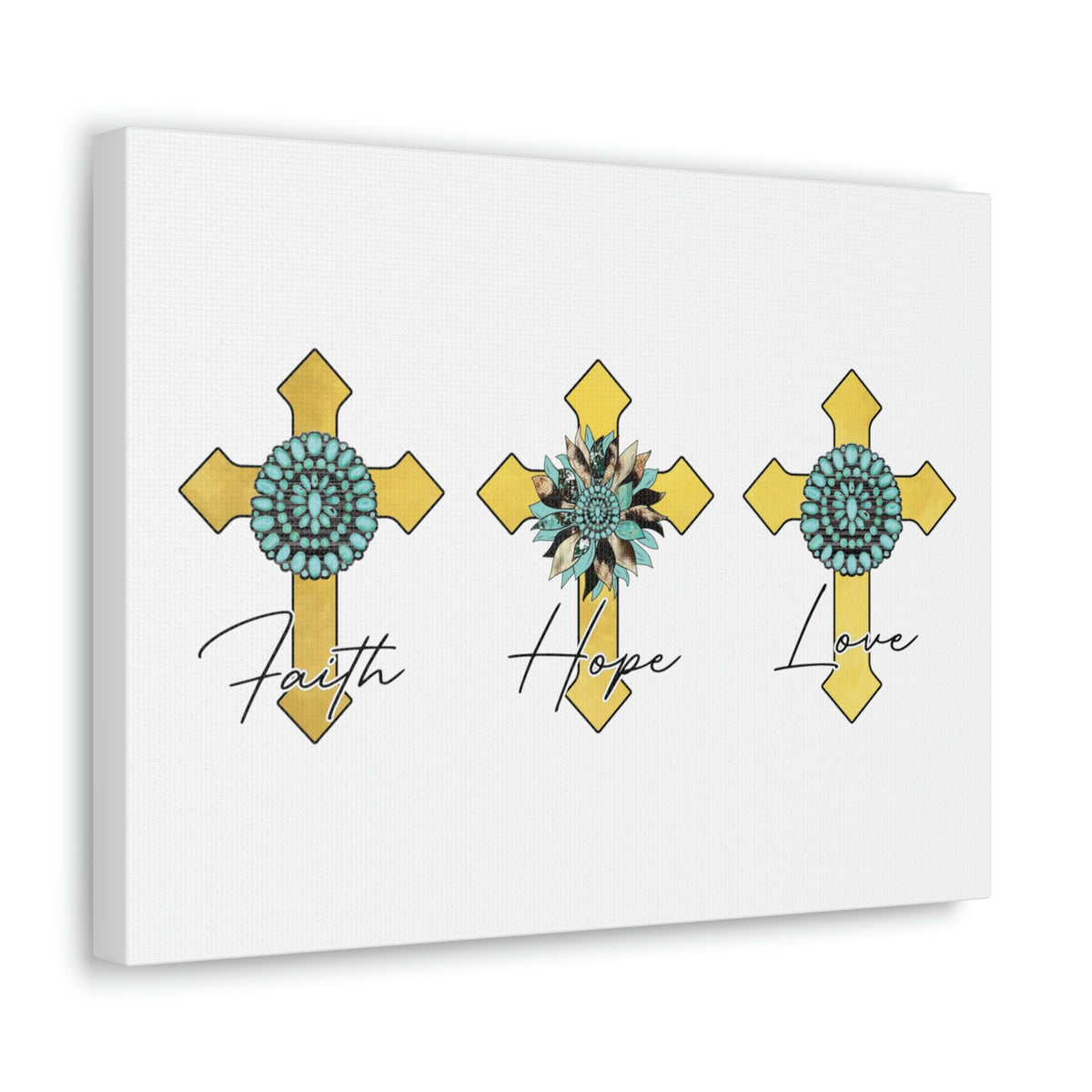 Scripture Walls Faith, Hope, Love 1 Corinthians 13:13 Crosses Christian Wall Art Bible Verse Print Ready to Hang Unframed-Express Your Love Gifts