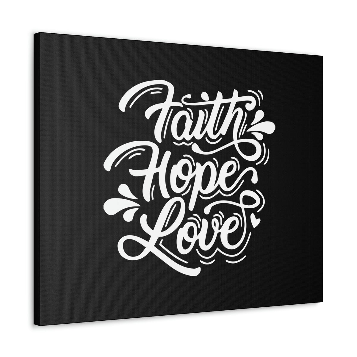 Scripture Walls Faith, Hope, Love 1 Corinthians 13:13 Cursive Black Christian Wall Art Bible Verse Print Ready to Hang Unframed-Express Your Love Gifts