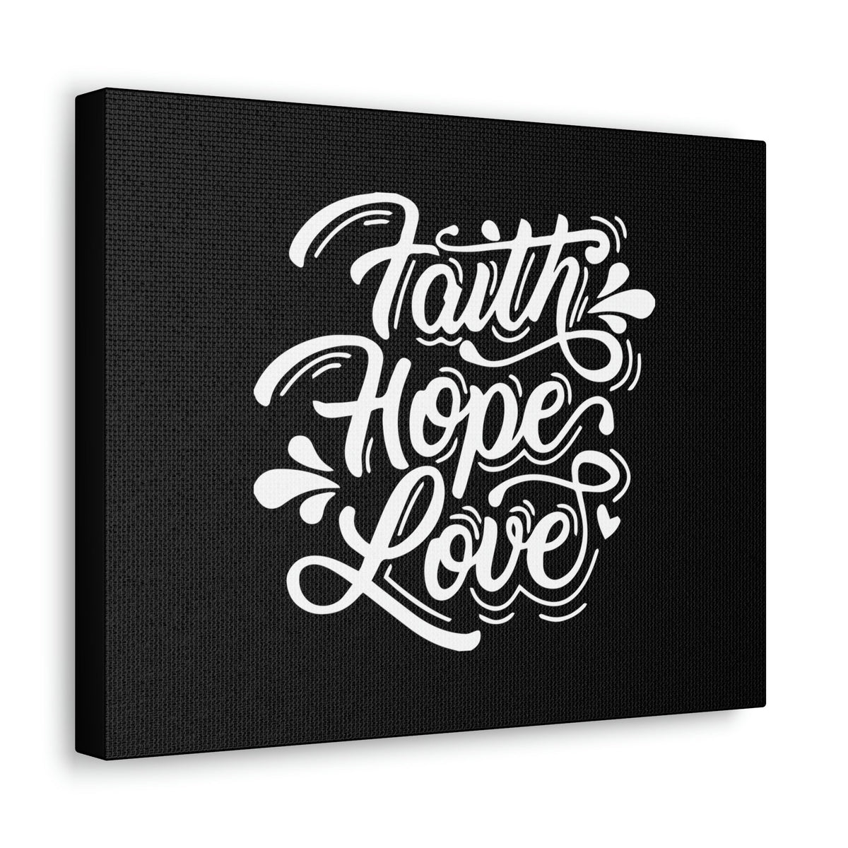 Scripture Walls Faith, Hope, Love 1 Corinthians 13:13 Cursive Black Christian Wall Art Bible Verse Print Ready to Hang Unframed-Express Your Love Gifts