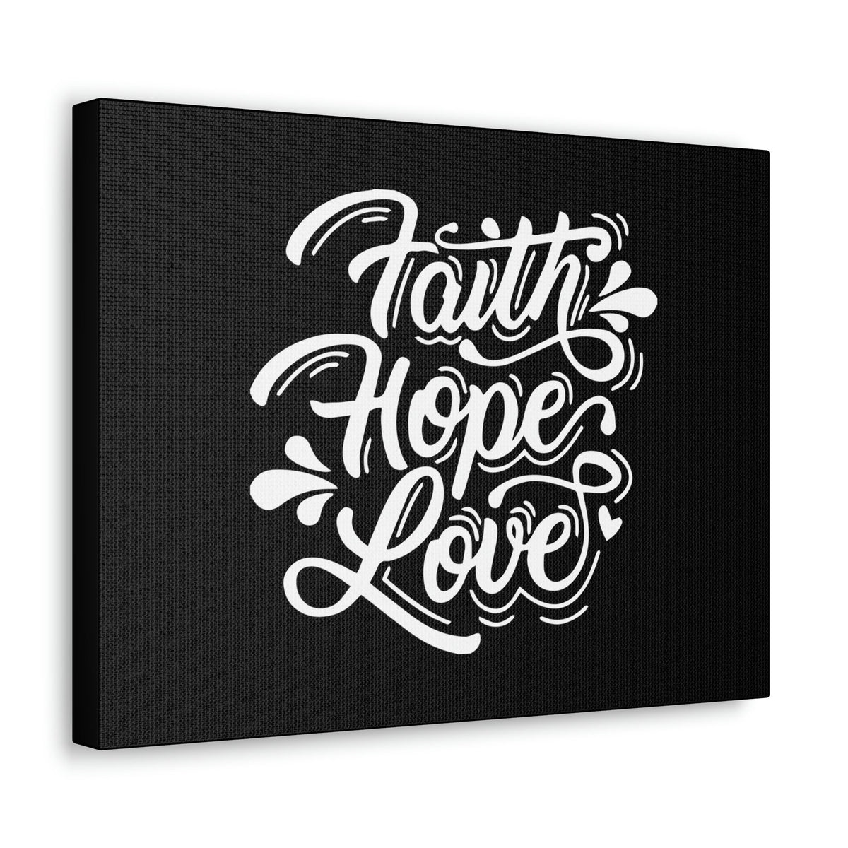 Scripture Walls Faith, Hope, Love 1 Corinthians 13:13 Cursive Black Christian Wall Art Bible Verse Print Ready to Hang Unframed-Express Your Love Gifts
