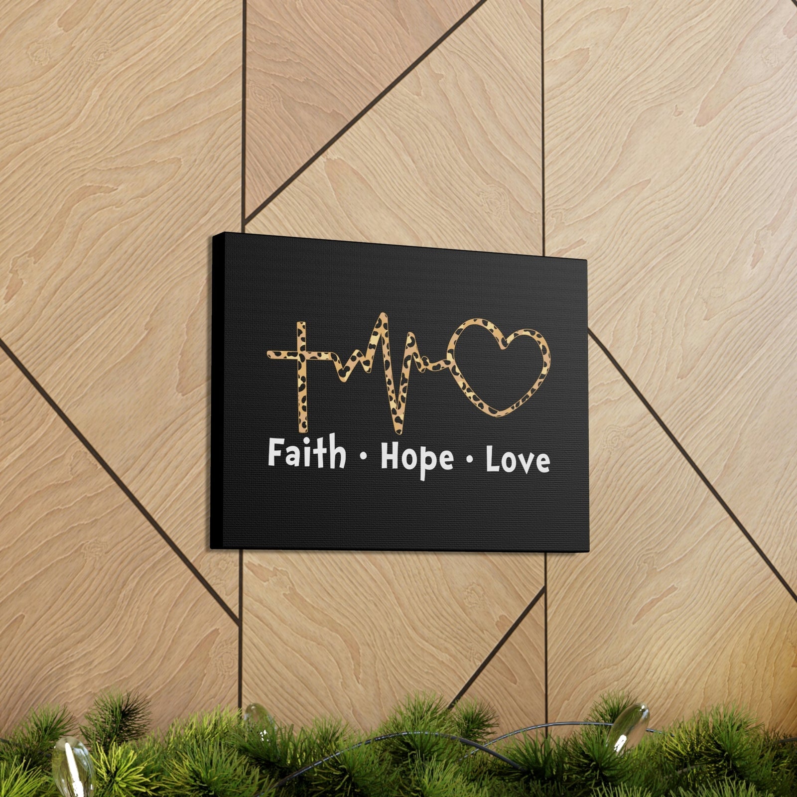 Scripture Walls Faith, Hope, Love 1 Corinthians 13:13 Heartbeart Christian Wall Art Bible Verse Print Ready to Hang Unframed-Express Your Love Gifts