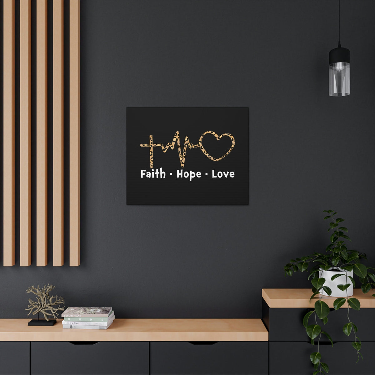 Scripture Walls Faith, Hope, Love 1 Corinthians 13:13 Heartbeart Christian Wall Art Bible Verse Print Ready to Hang Unframed-Express Your Love Gifts