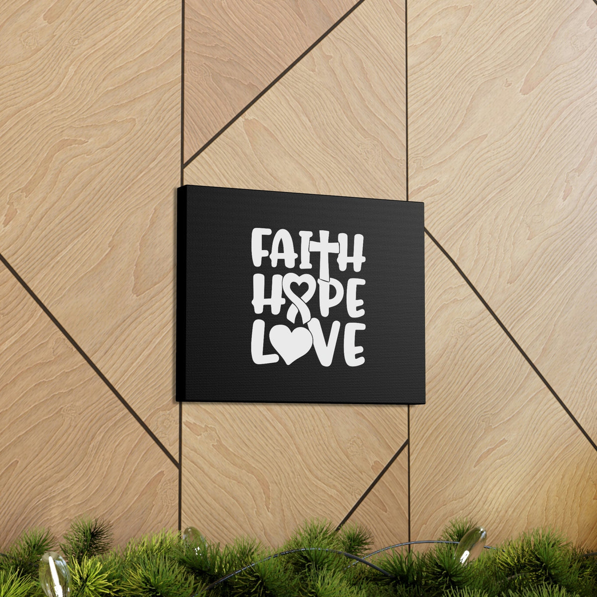Scripture Walls Faith, Hope, Love 1 Corinthians 13:13 Ribbon Christian Wall Art Bible Verse Print Ready to Hang Unframed-Express Your Love Gifts