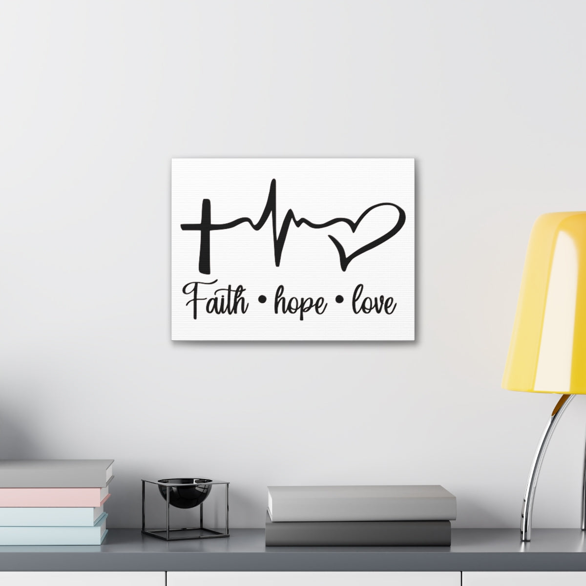 Scripture Walls Faith Hope Love Ephesians 4:5 Christian Wall Art Print Ready to Hang Unframed-Express Your Love Gifts