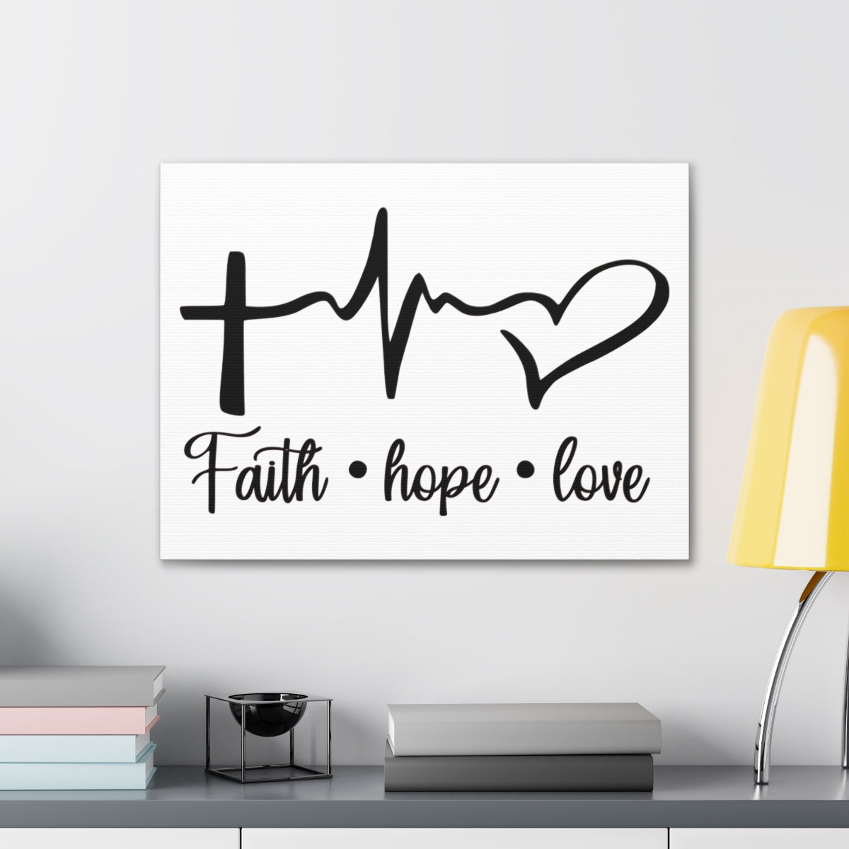 Scripture Walls Faith Hope Love Ephesians 4:5 Christian Wall Art Print Ready to Hang Unframed-Express Your Love Gifts