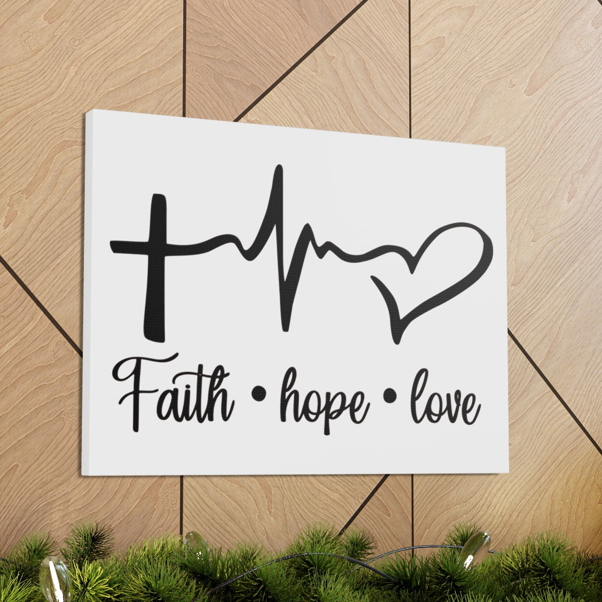 Scripture Walls Faith Hope Love Ephesians 4:5 Christian Wall Art Print Ready to Hang Unframed-Express Your Love Gifts
