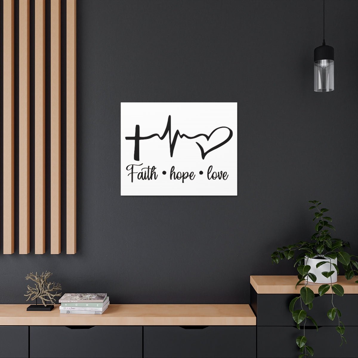 Scripture Walls Faith Hope Love Ephesians 4:5 Christian Wall Art Print Ready to Hang Unframed-Express Your Love Gifts