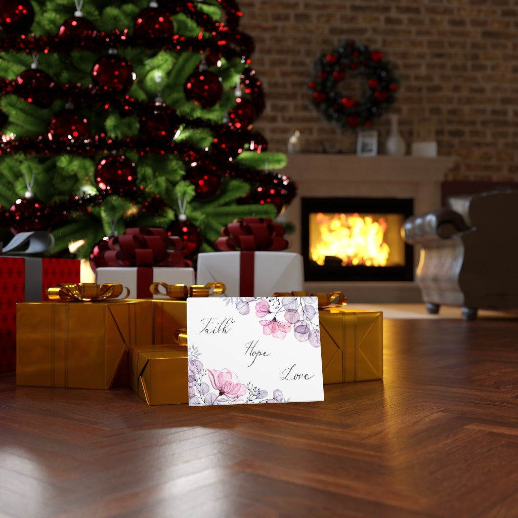 Scripture Walls Faith Hope Love Flowers Bible Verse Canvas Christian Wall Art Ready to Hang Unframed-Express Your Love Gifts