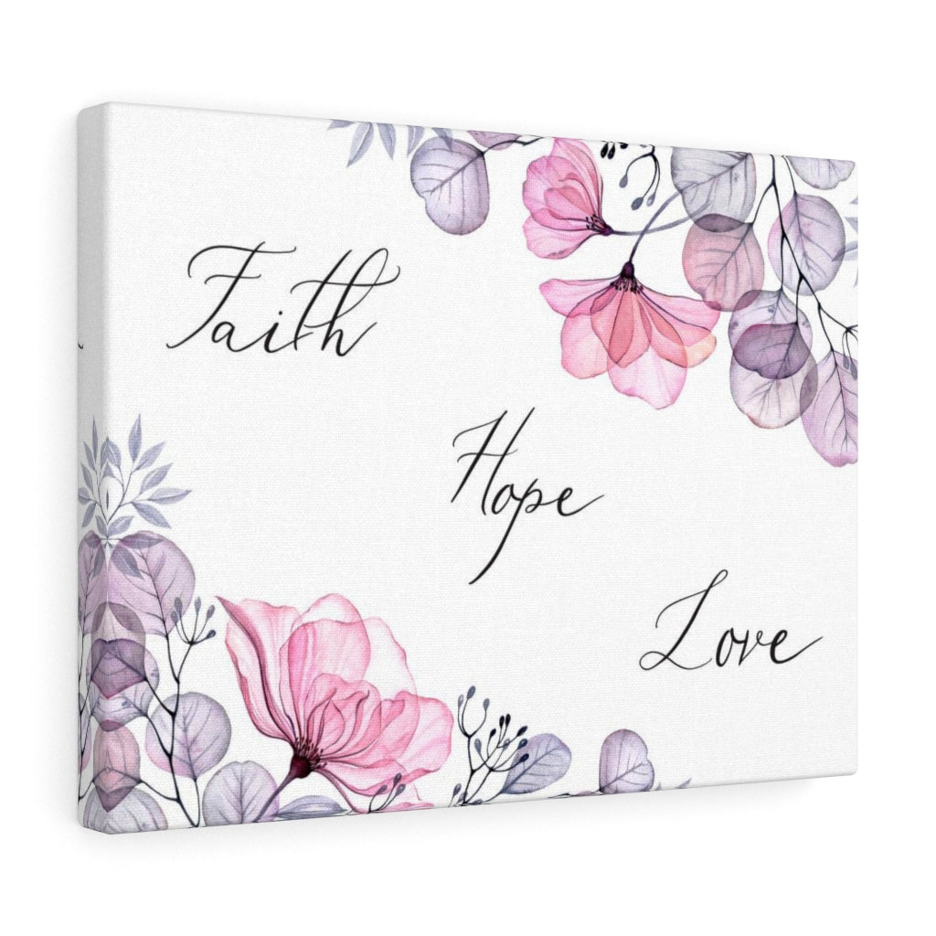 Scripture Walls Faith Hope Love Flowers Bible Verse Canvas Christian Wall Art Ready to Hang Unframed-Express Your Love Gifts