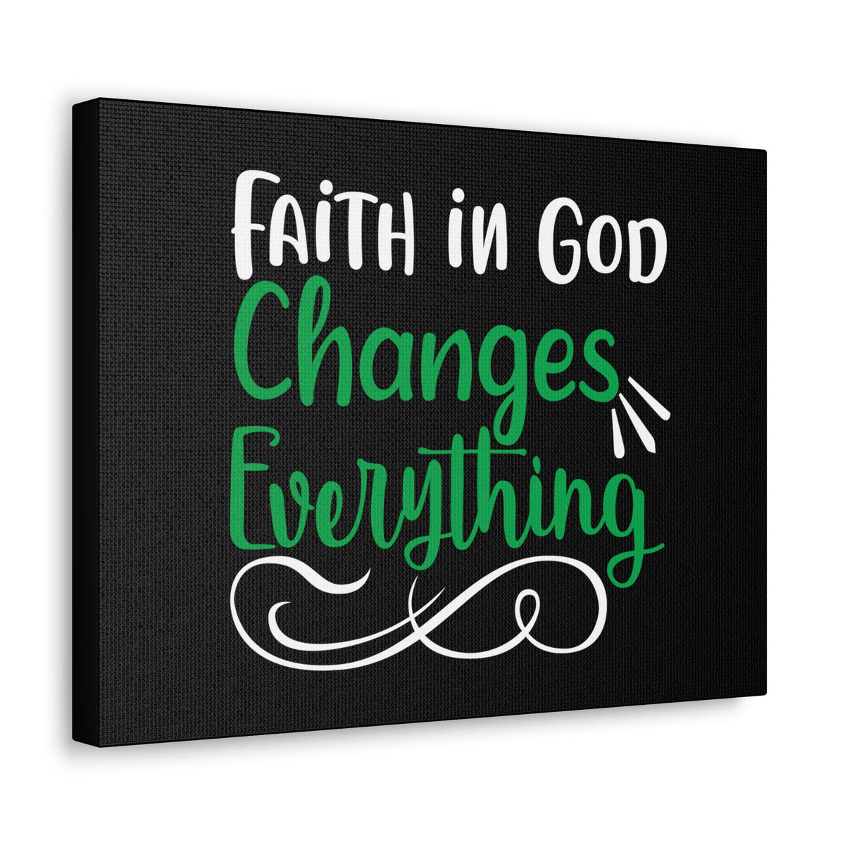 Scripture Walls Faith In God Changes Everything 2 Corinthians 5:17 Green Christian Wall Art Bible Verse Print Ready to Hang Unframed-Express Your Love Gifts