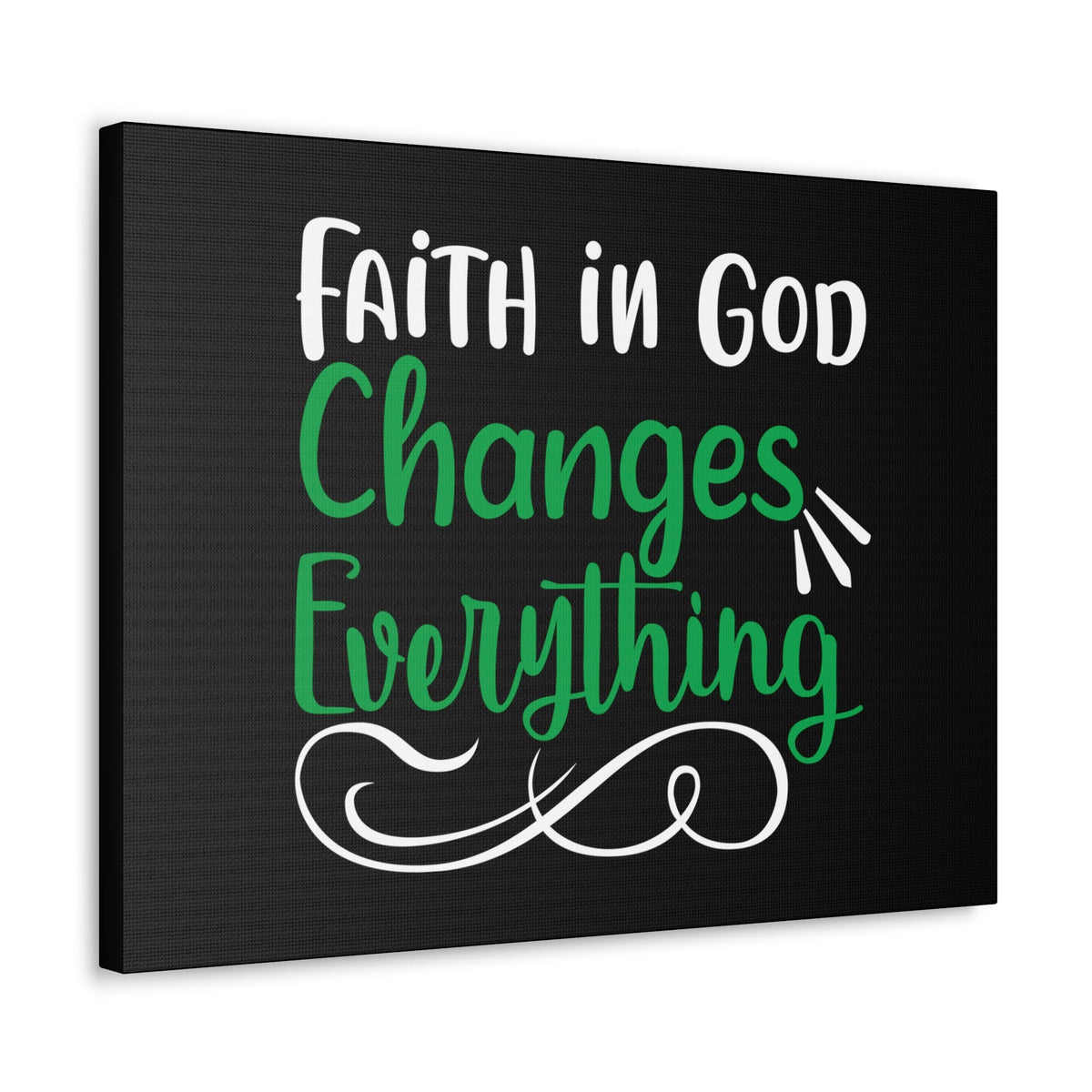 Scripture Walls Faith In God Changes Everything 2 Corinthians 5:17 Green Christian Wall Art Bible Verse Print Ready to Hang Unframed-Express Your Love Gifts