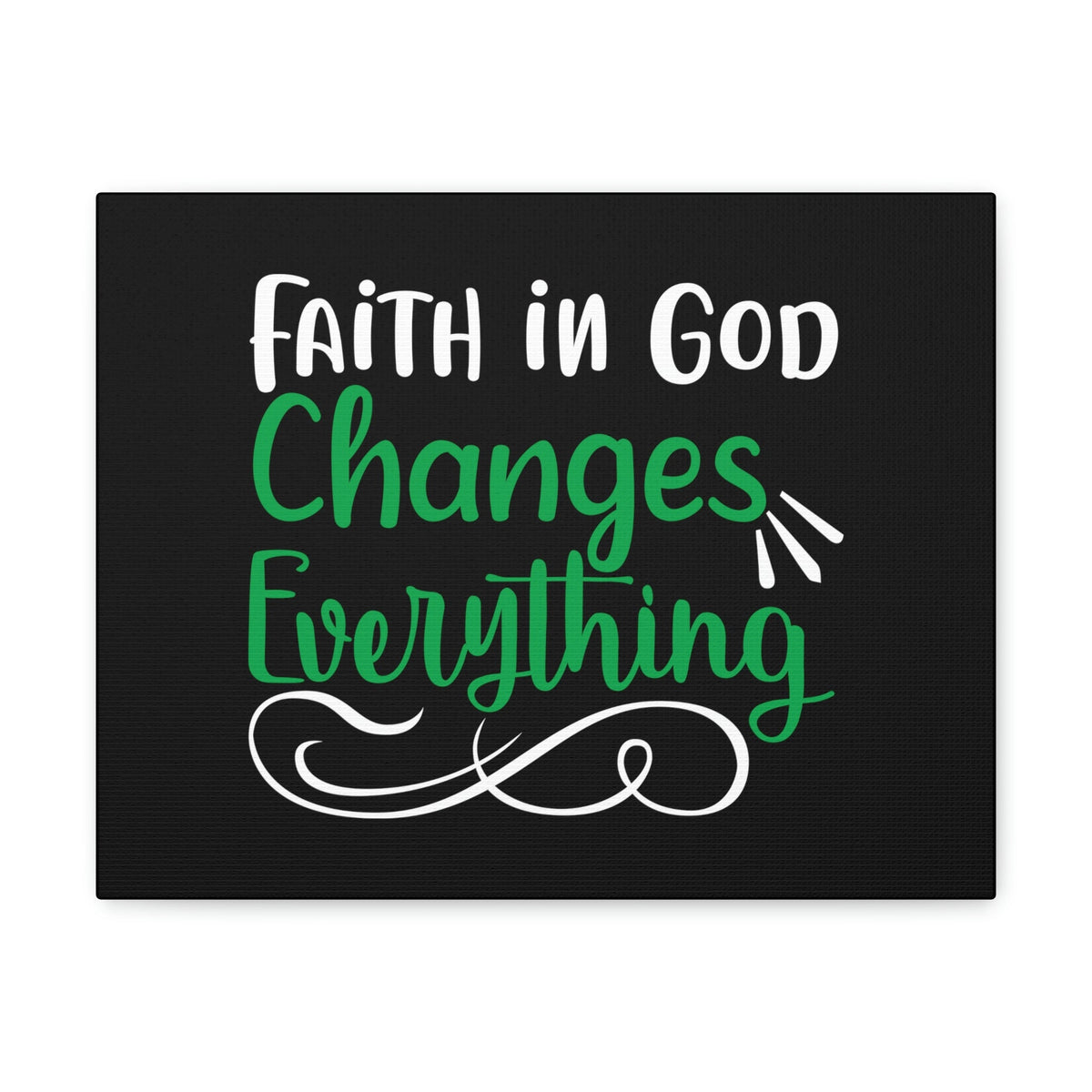 Scripture Walls Faith In God Changes Everything 2 Corinthians 5:17 Green Christian Wall Art Bible Verse Print Ready to Hang Unframed-Express Your Love Gifts