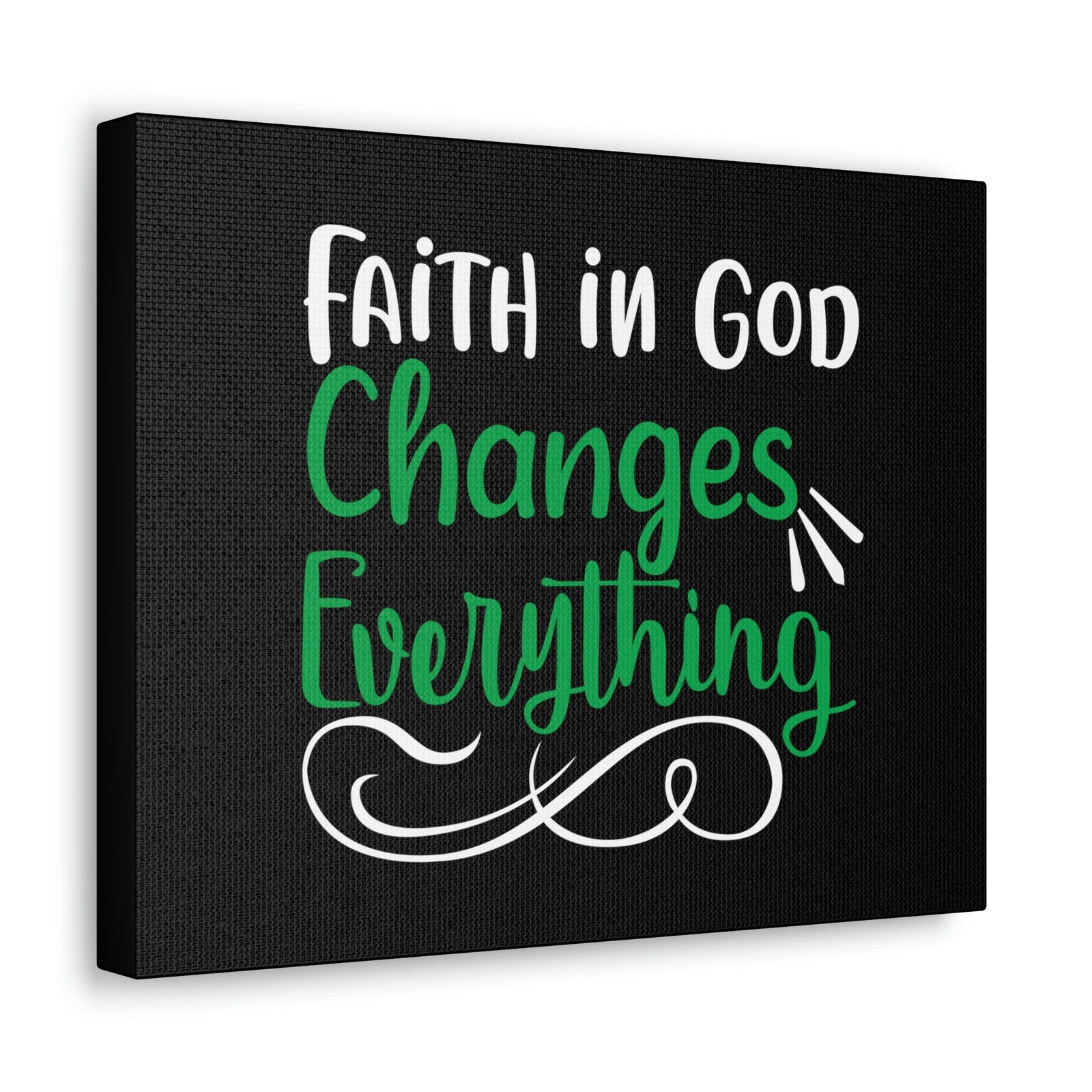 Scripture Walls Faith In God Changes Everything 2 Corinthians 5:17 Green Christian Wall Art Bible Verse Print Ready to Hang Unframed-Express Your Love Gifts